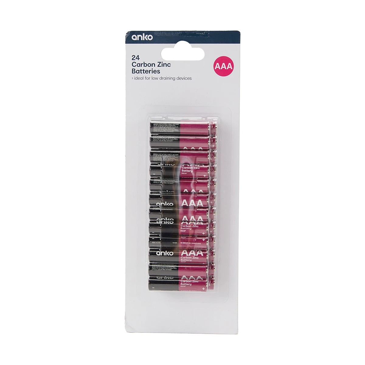 1 Super Heavy Duty Carbon Zinc Batteries - AAA, Pack of 24, 1 of 8
