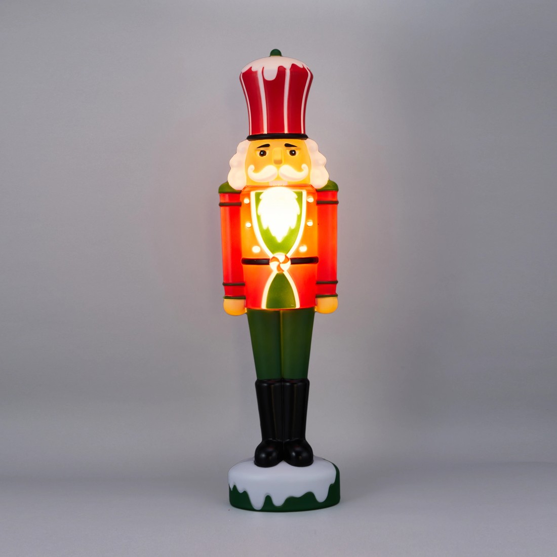 1 Battery Operated LED Light Up Blow Mold Nutcracker, 1 of 7
