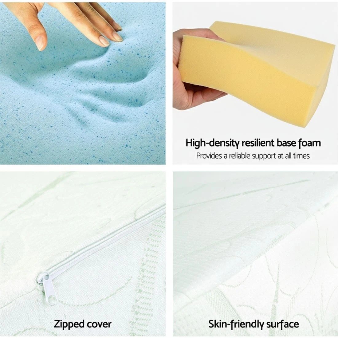 4 Giselle Bedding Wedge Pillow Bamboo Cover Twin Pack - White, 4 of 5