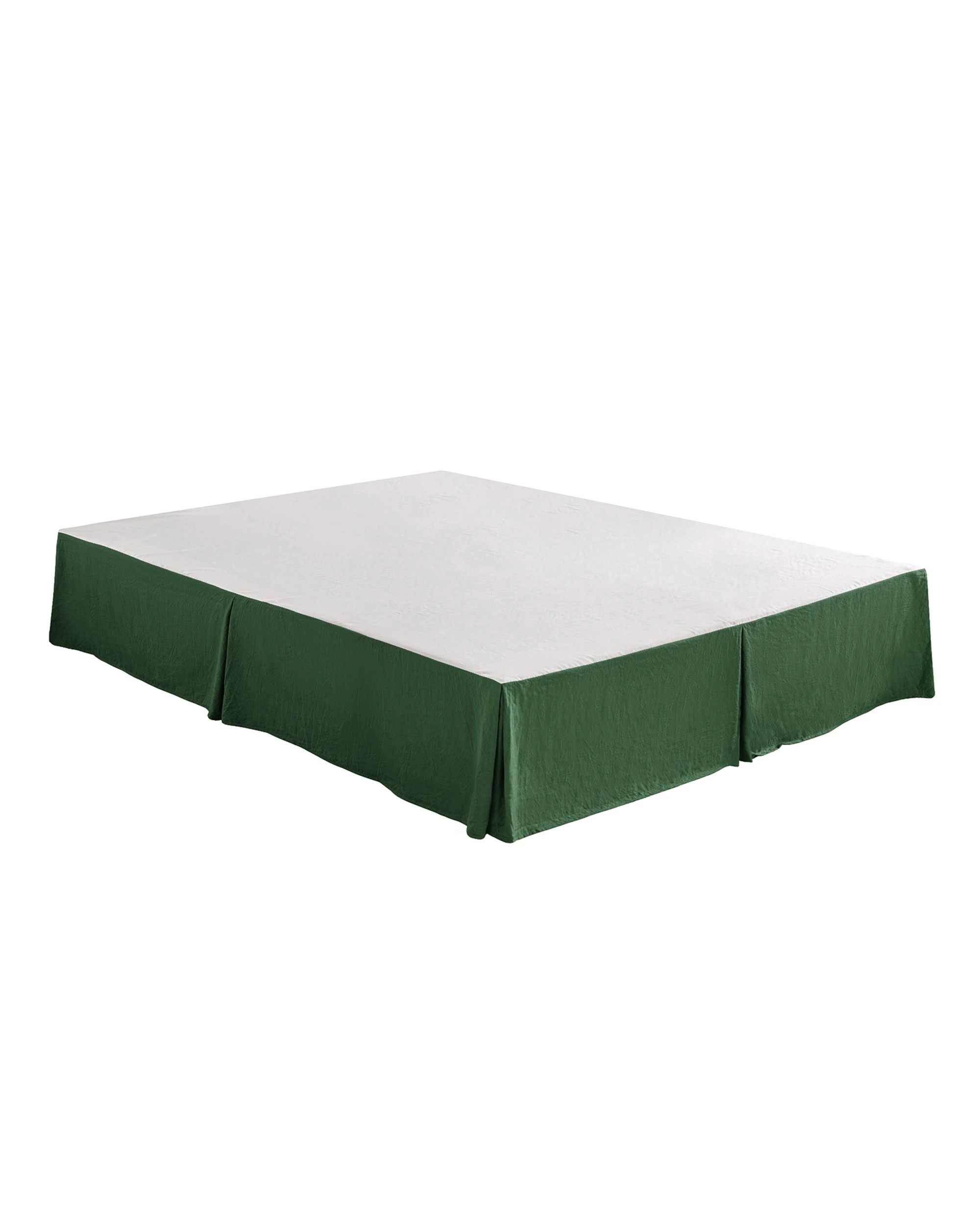 9 Dreamaker Superfine Washed Microfibre Pleated Valance - Super King Bed - Hunter Green, 9 of 9