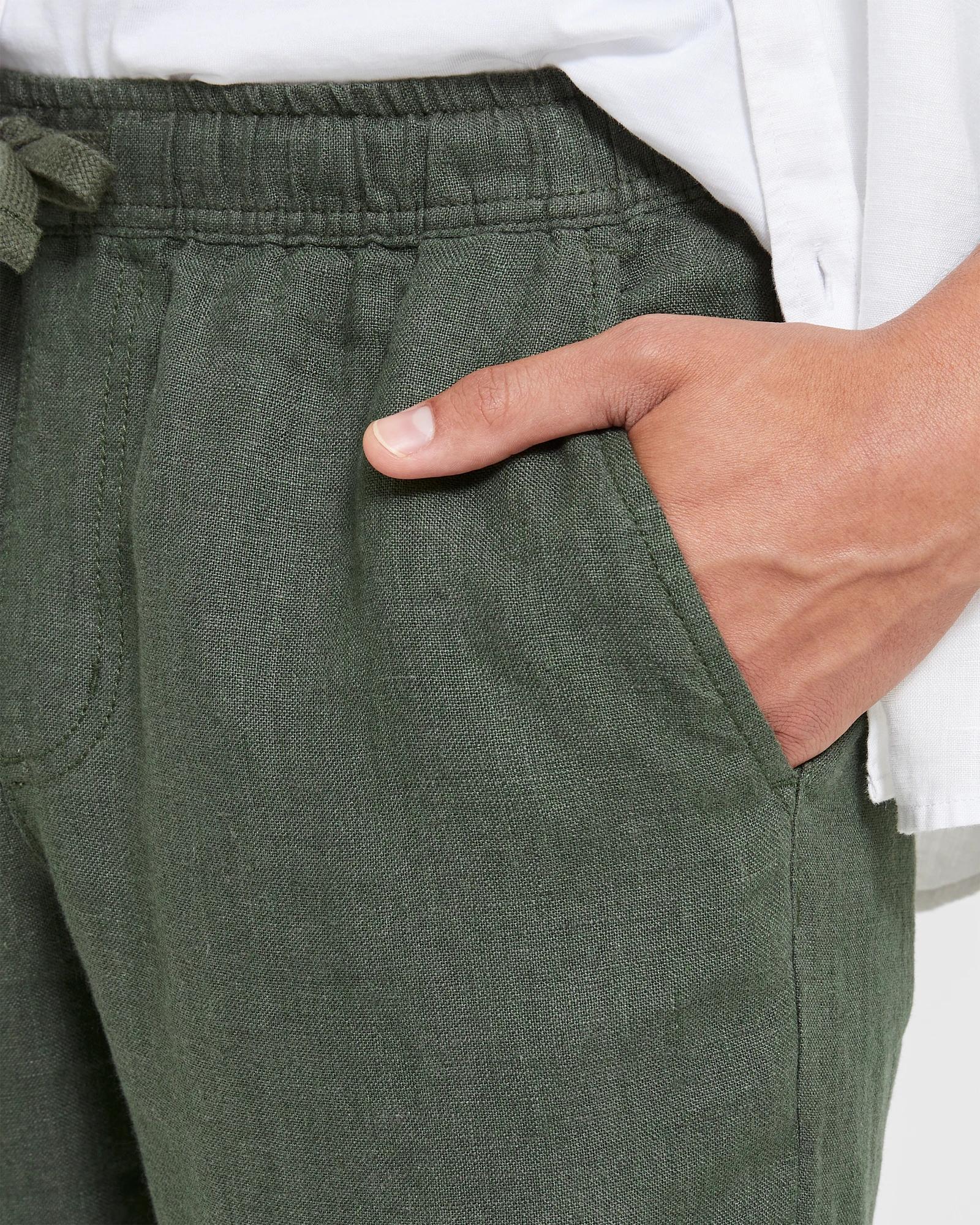 5 Target European Linen Pants GREEN, 5 of 6