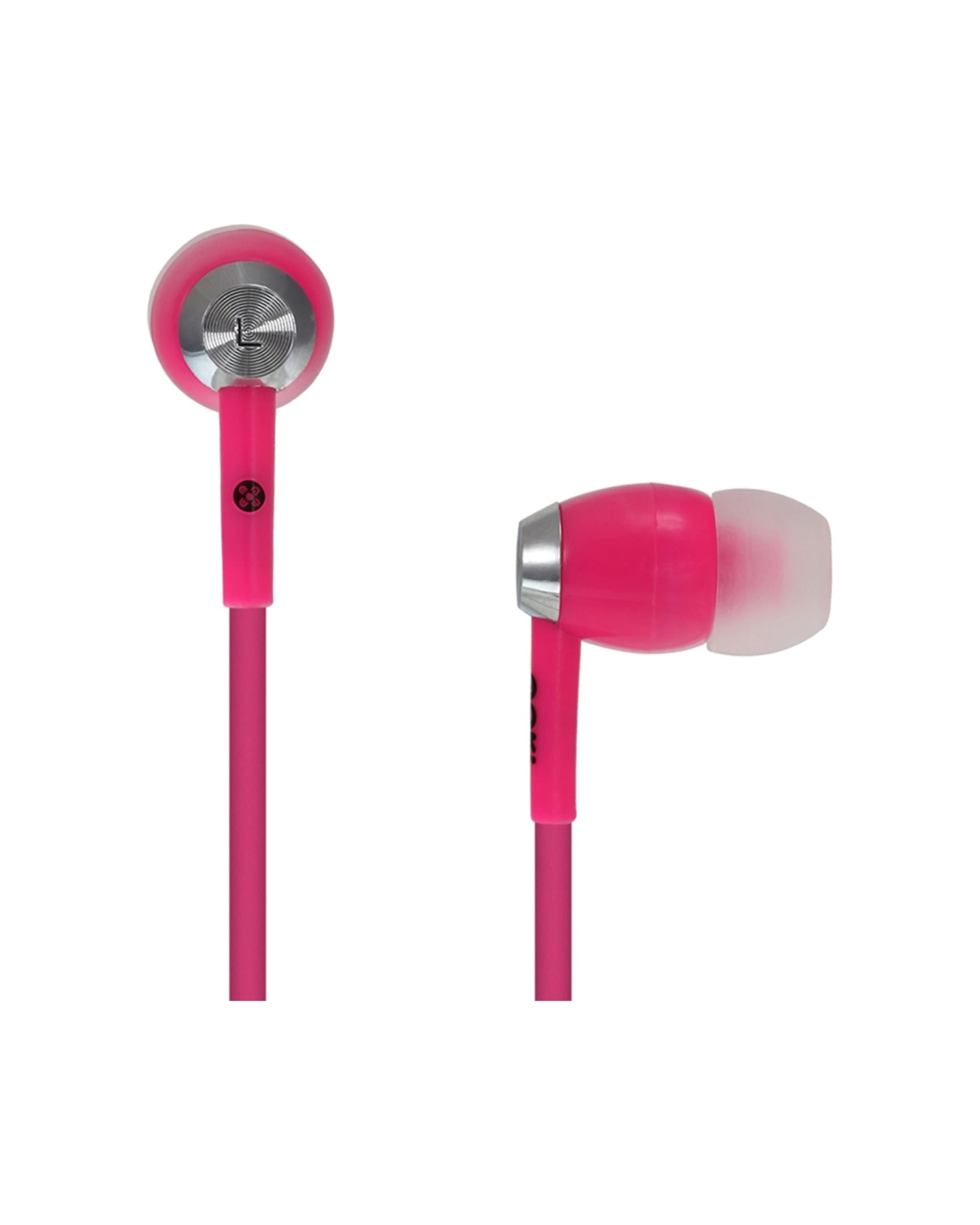 1 Moki Lightweight 3.5mm Wired Hyperbuds Earphones 95dB 120cm - Pink, 1 of 1