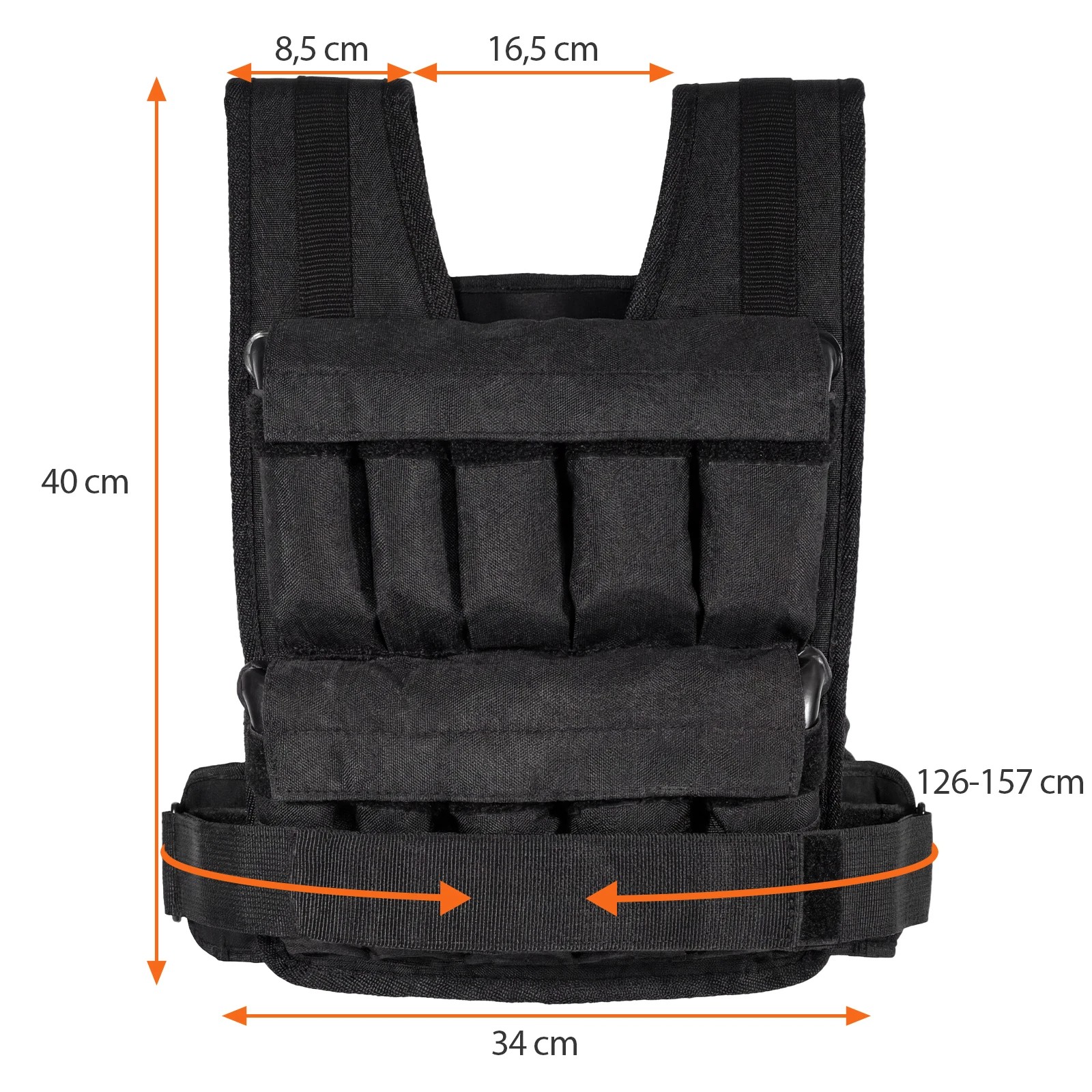 2 Costway 20Kg Adjustable Weighted Vest Men Women Fitness Strength Training Gym Exercise, 2 of 4
