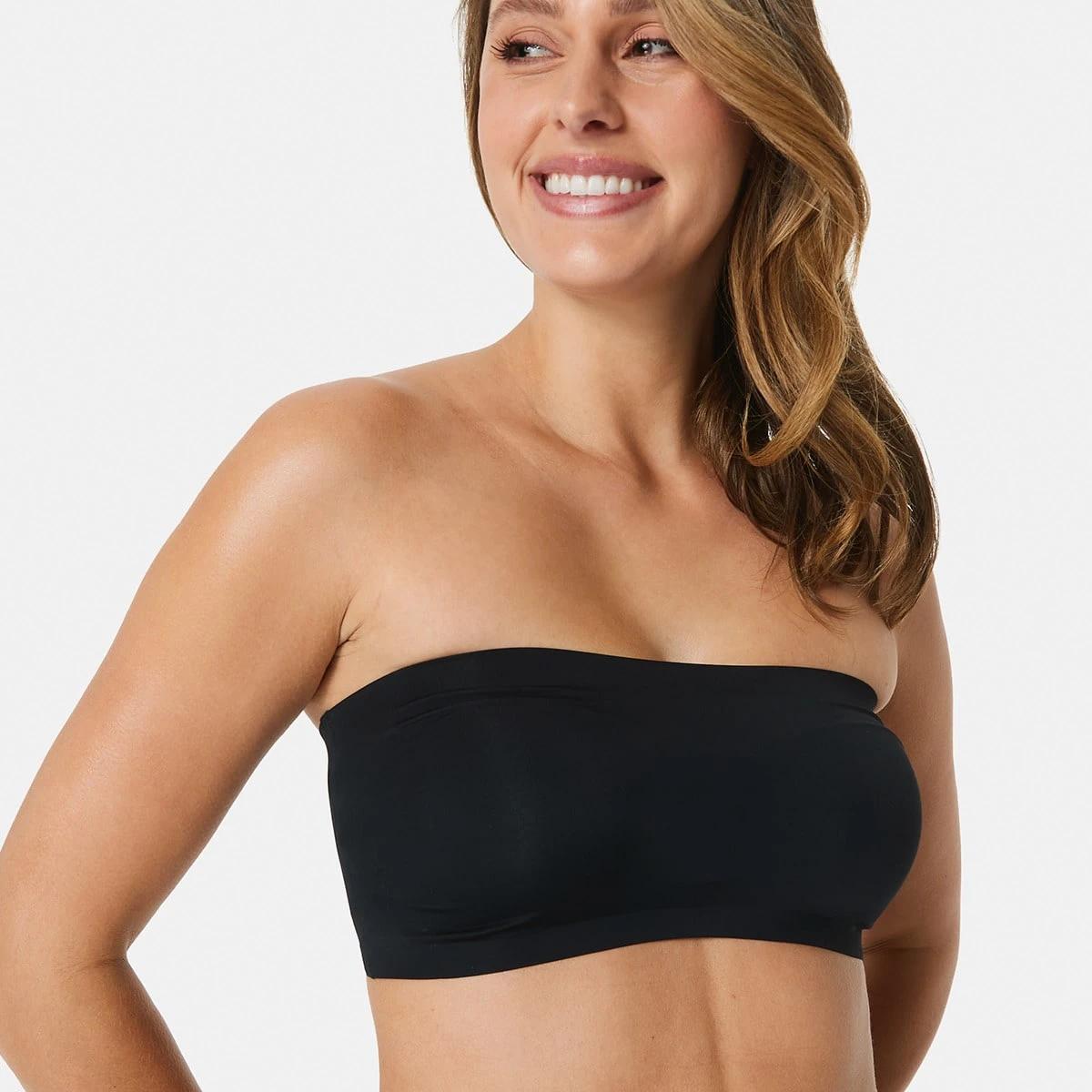 3 Wirefree Smooth Bandeau Bra BLACK, 3 of 3