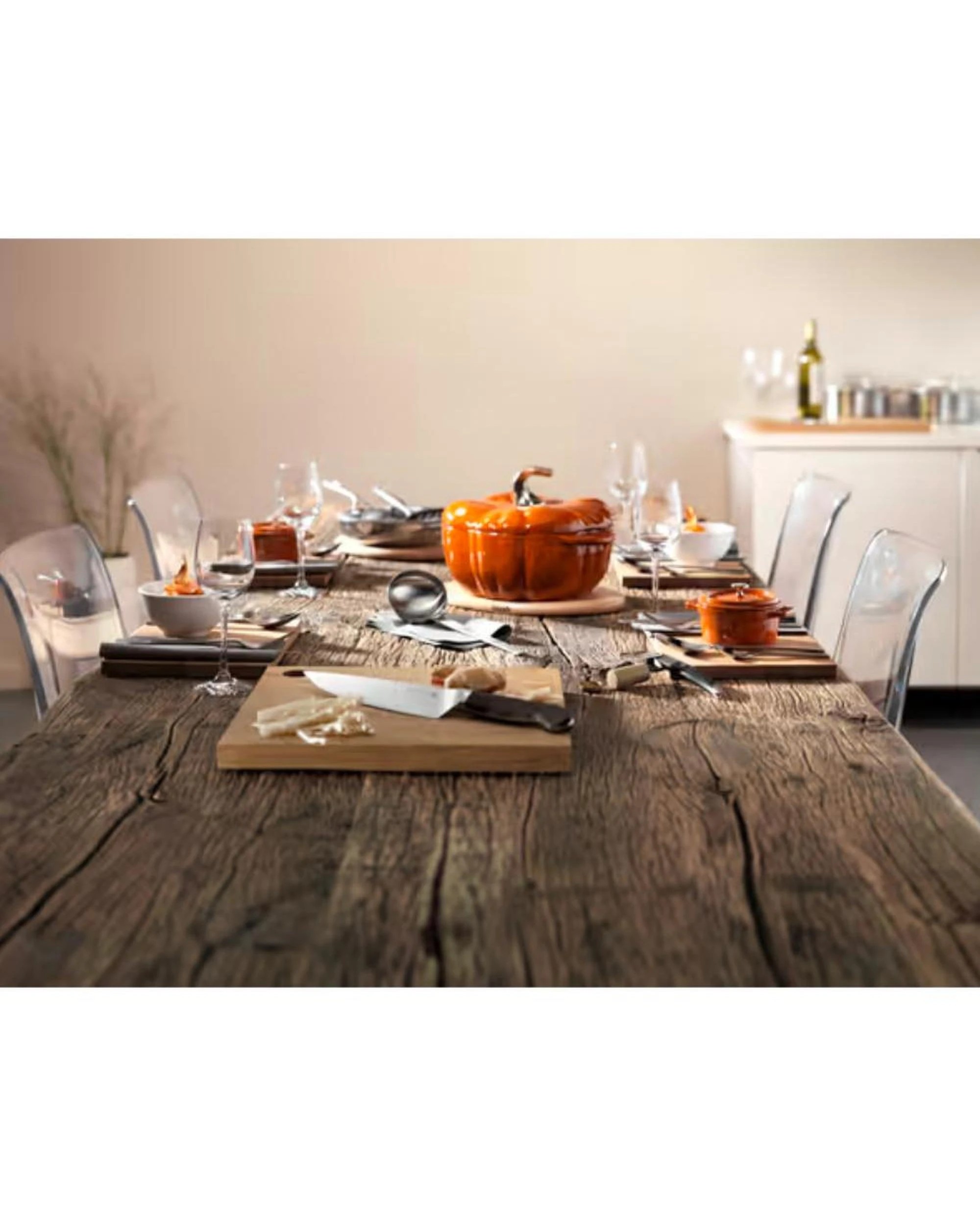 7 Staub Enamelled Cast Iron Pumpkin Cocotte 24cm  3.45L  Cinnamon - Orange, 7 of 7