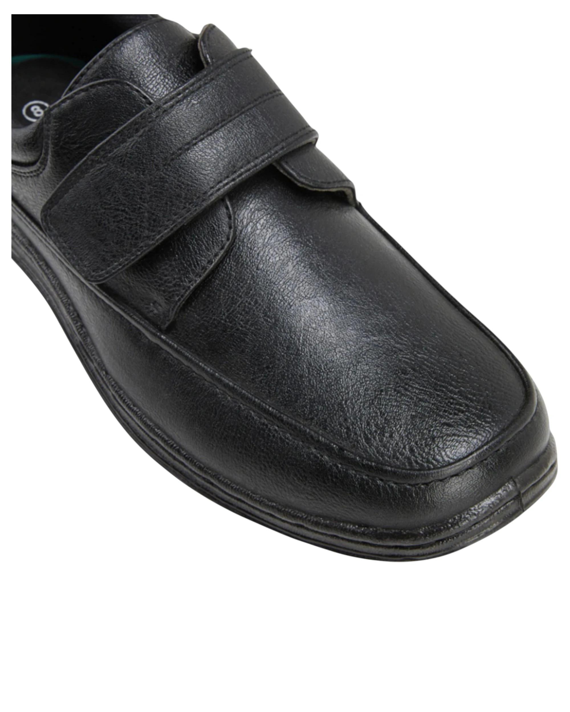 3 Woodlands Mens Sigmund 2 Strap Dress Formal Work Shoes BLACK, 3 of 3