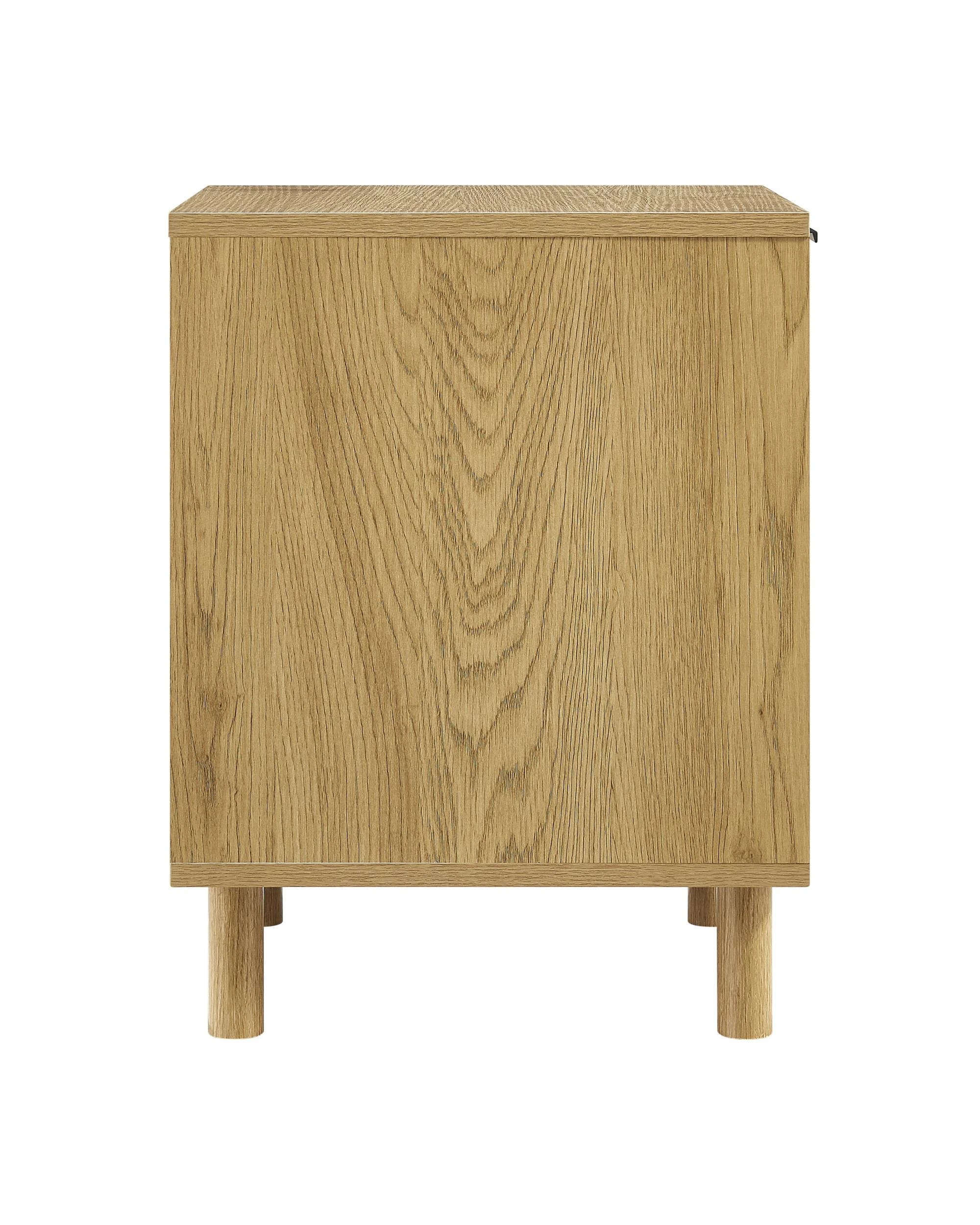 4 Kodu Bedside Unit Nightstand Side Table 1 Drawer Oak - Natural, 4 of 10