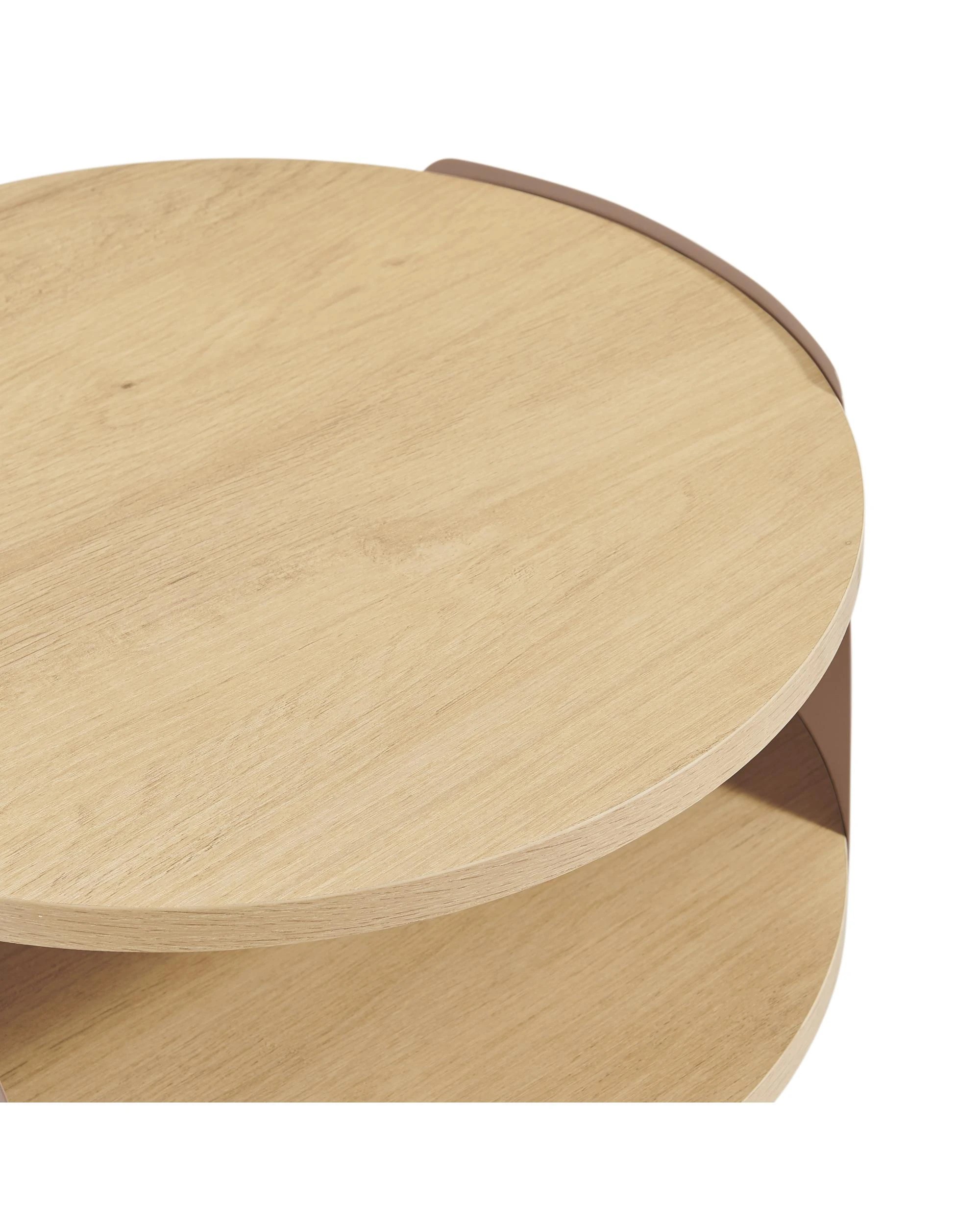 7 Kodu Side Table Bedside Shelf Round - Brown, 7 of 9