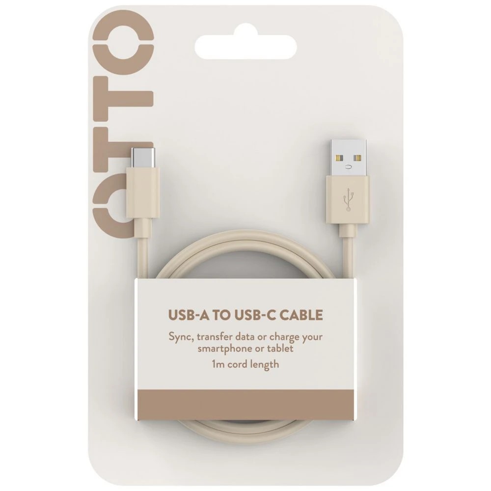5 Otto USB-A to USB-C Cable 1m Beige, 5 of 7