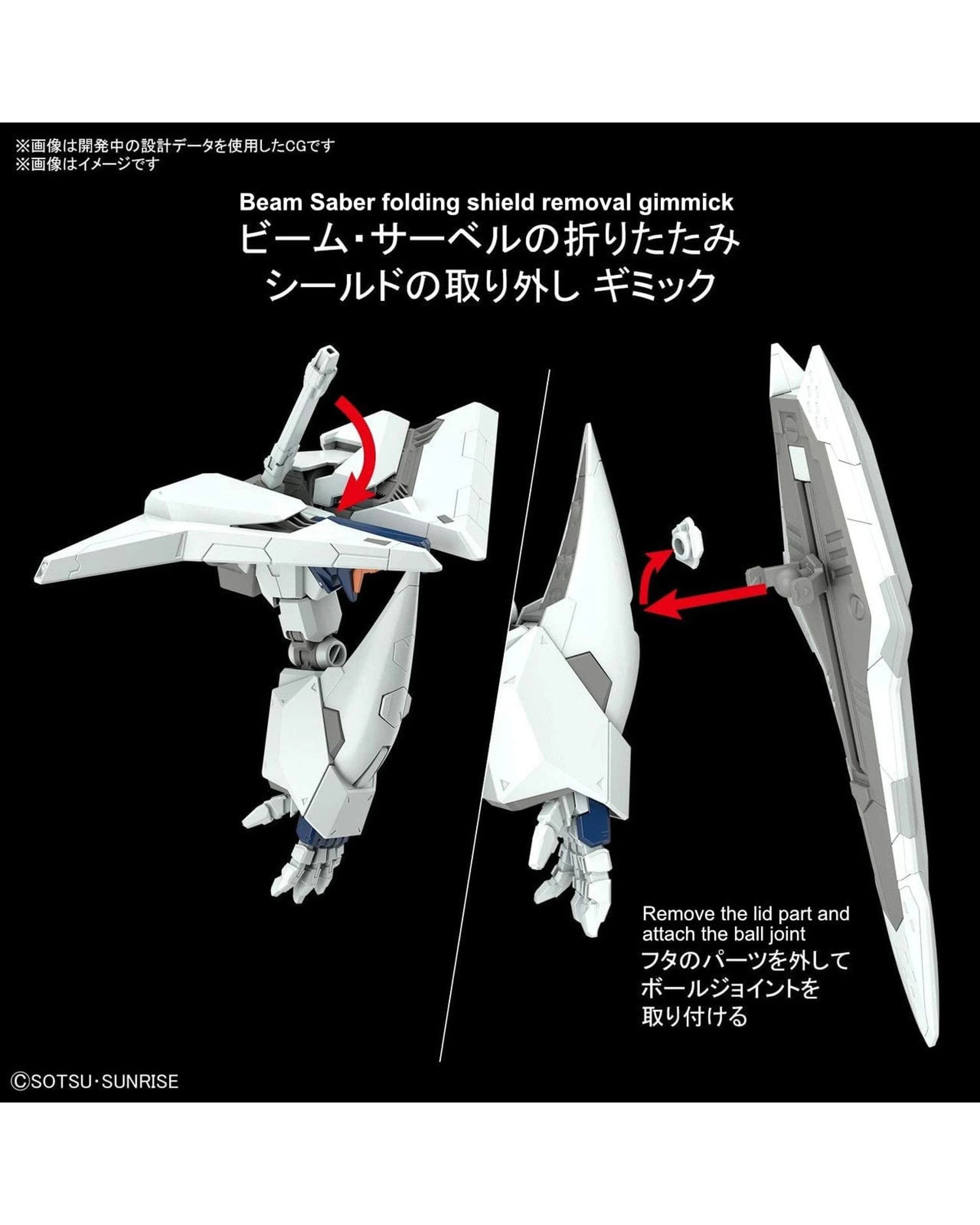 10 Bandai Gundam HG RX-105 XI Gundam 1/144 Model Kit, 10 of 10