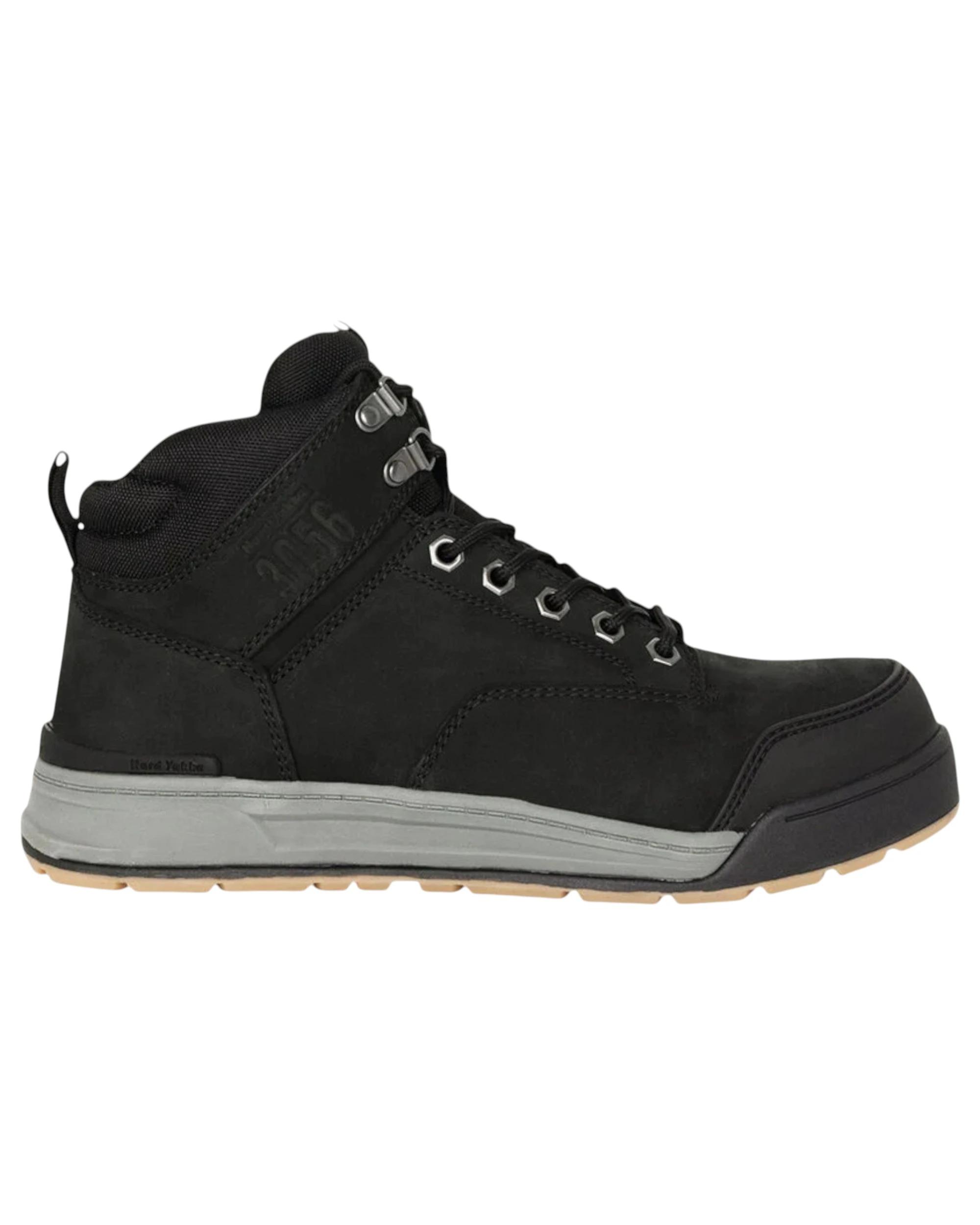 7 Hard Yakka Mens 3056 Lace Boots Zip Steel Top Cap Industrial Boot BLACK, 7 of 7
