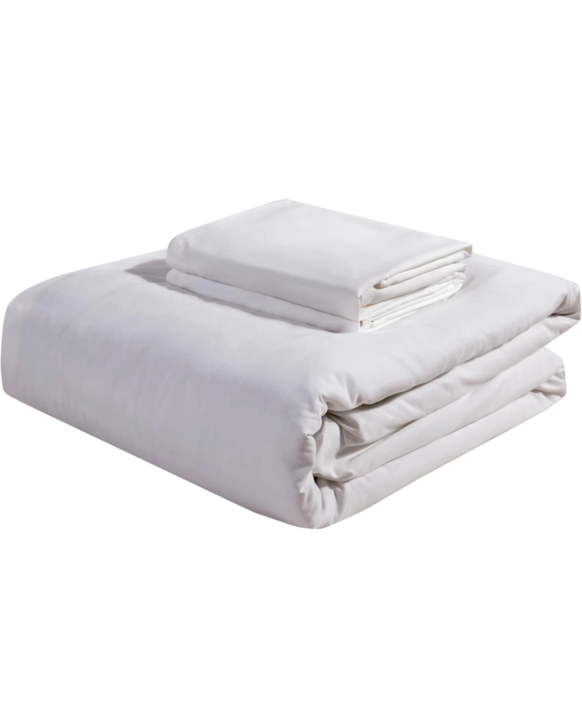 5 CleverPolly 100% Vintage Washed Microfibre Fitted Sheet Set - White - Super King Bed, 5 of 5