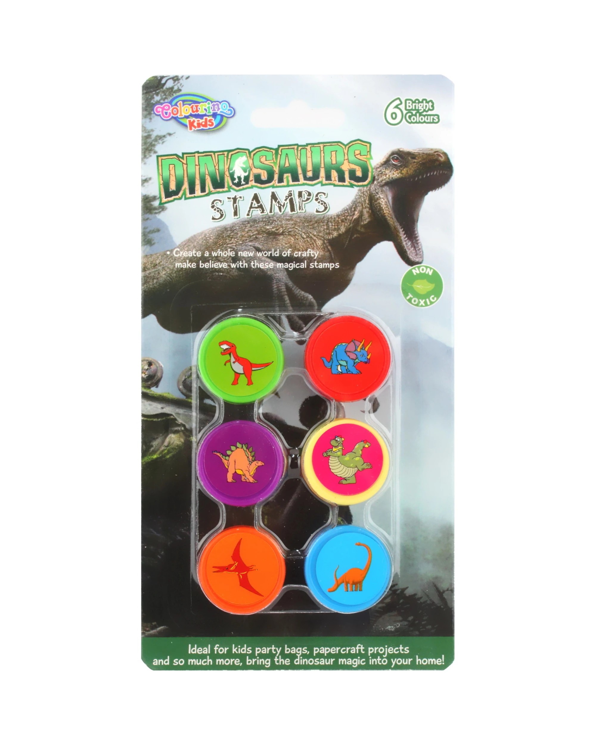 1 Durmaz Dinosaur Fun Stamps Pack of 6 - Multi, 1 of 1