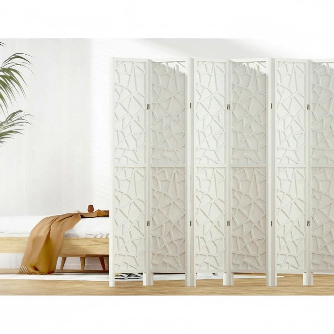 4 Artiss 8 Panel Room Divider Screen 325x170cm Clover - White, 4 of 7