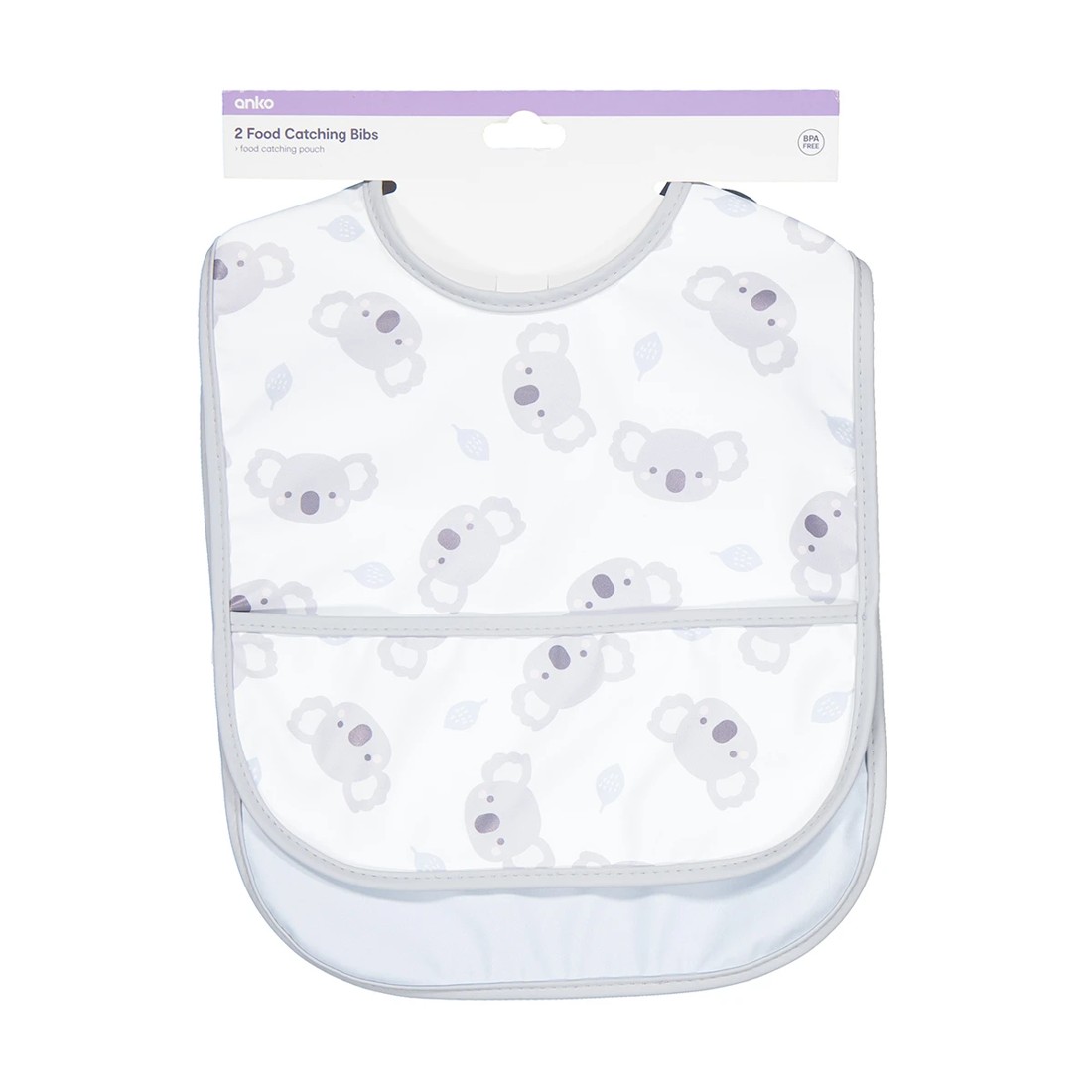 5 2 Pack Food Catching Bibs - Koala, 5 of 5