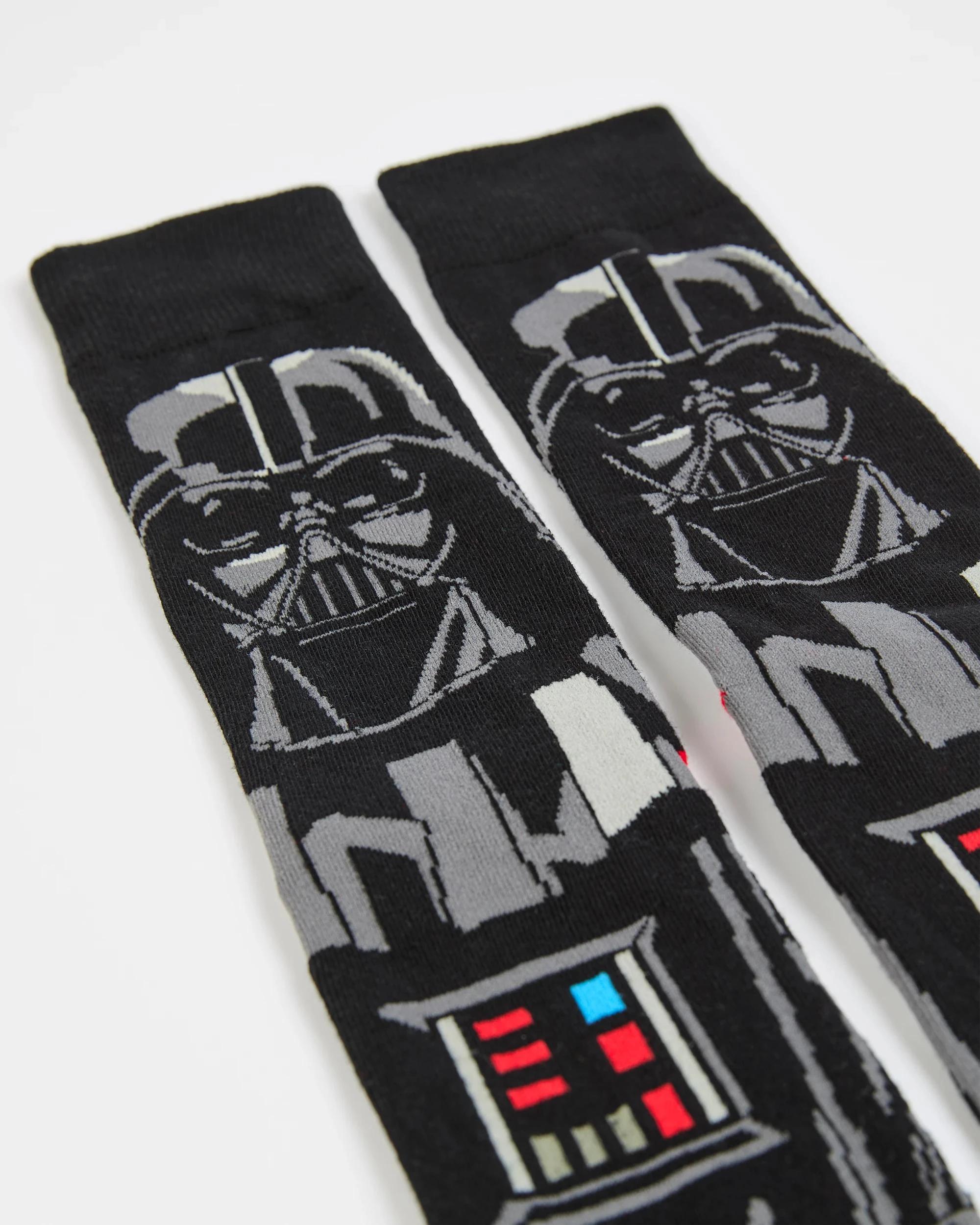 2 Star Wars Darth Vader Licensed Crew Socks - Swag DARTH VADER, 2 of 3