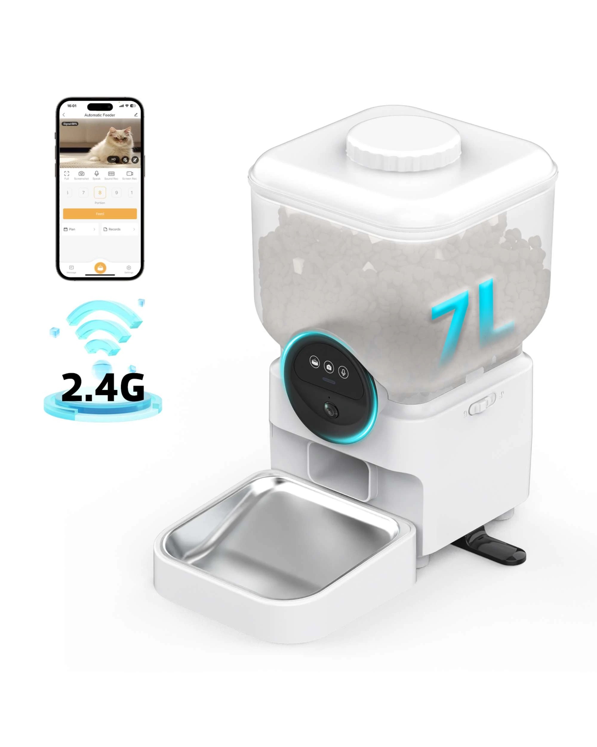 2 Advwin Automatic Pet Feeder 7L Smart Cat Feeder, 2 of 8