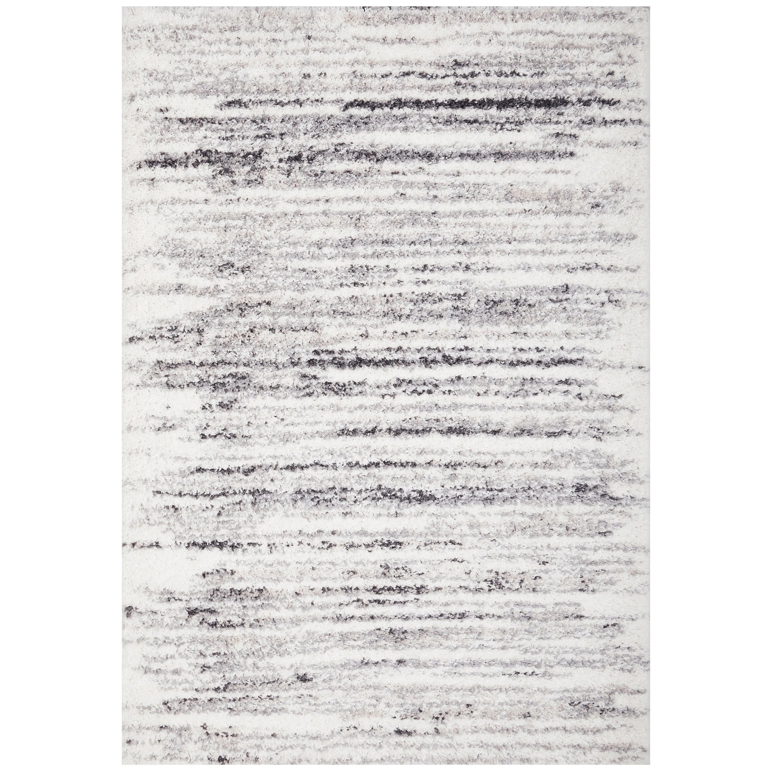 1 Common Ground Rugs Nocturne Gleam 290x200cm - Large Shag Rug - White, 1 of 6