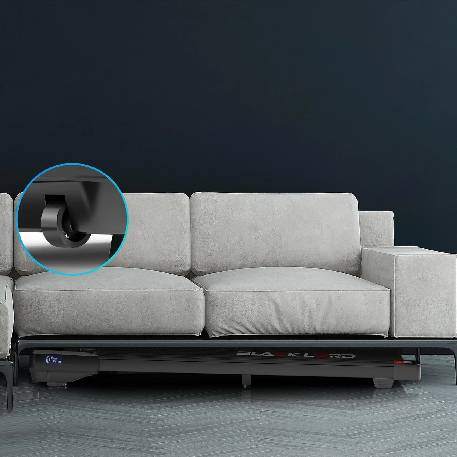 9 Black Lord Treadmill Electric Walking Pad Under Desk Home Gym Incline 430mm Belt - Black, 9 of 10