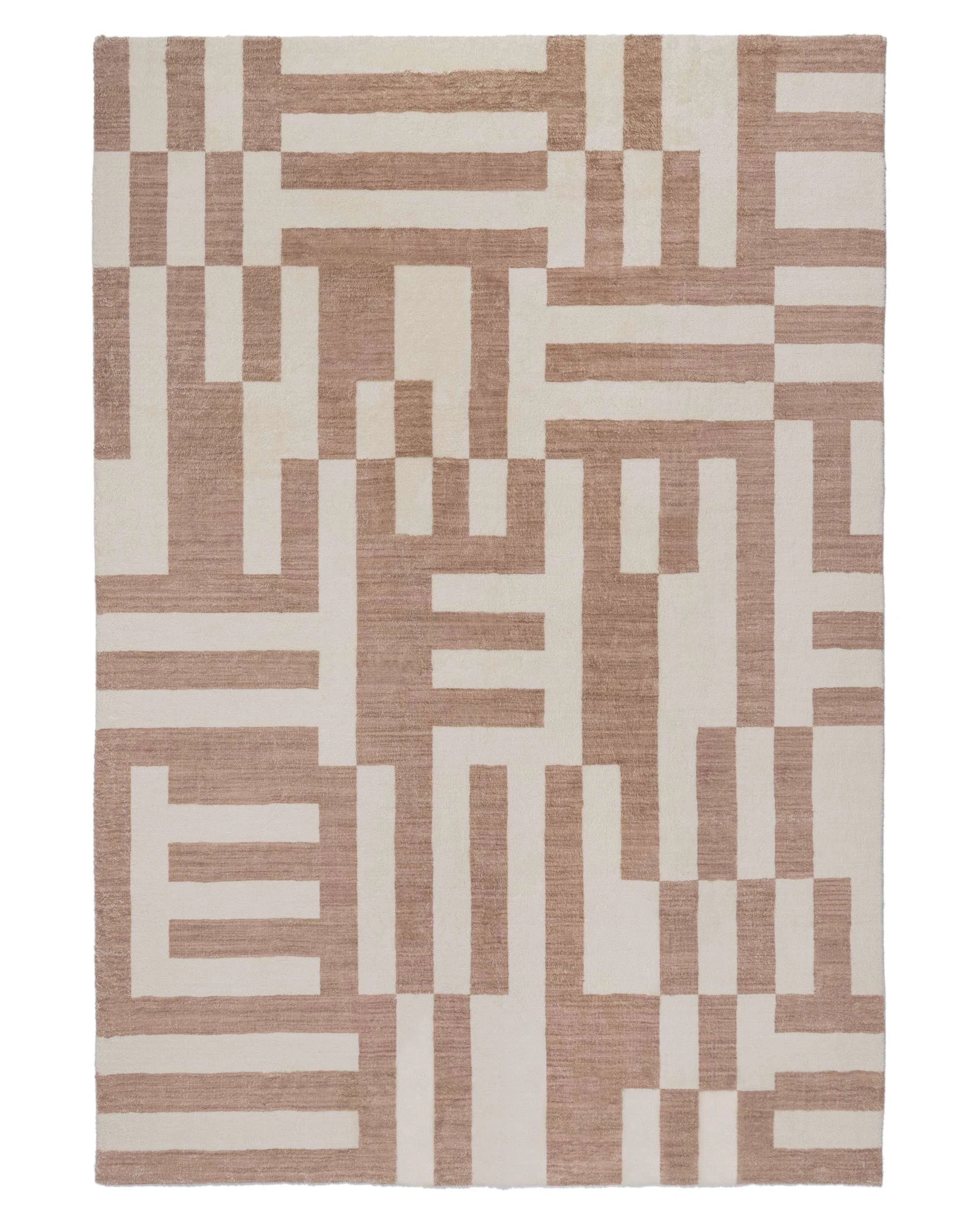 1 Loopsie Kijo Geometric Lines Washable Rug-230cm x 160cm - White, 1 of 6