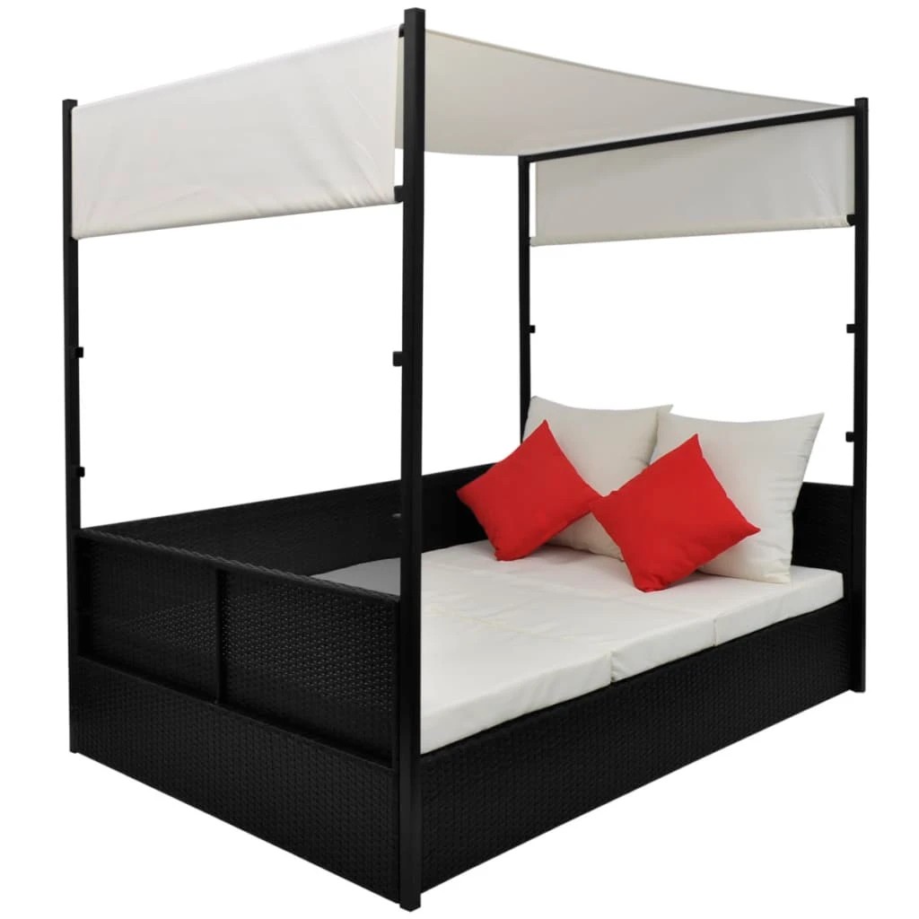 4 vidaXL Outdoor bed Adjustable Armrests - Black, 4 of 7