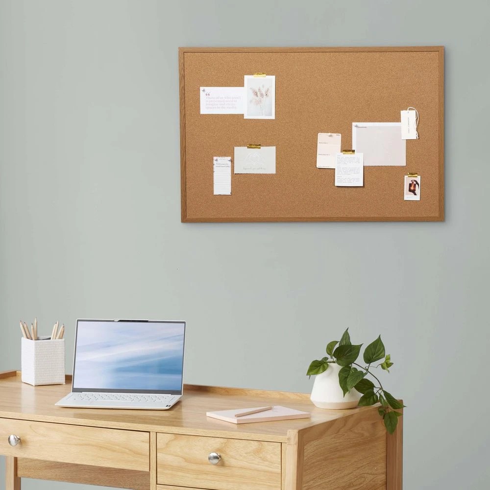 4 J.Burrows Cork Board 900 x 600mm Oak, 4 of 4