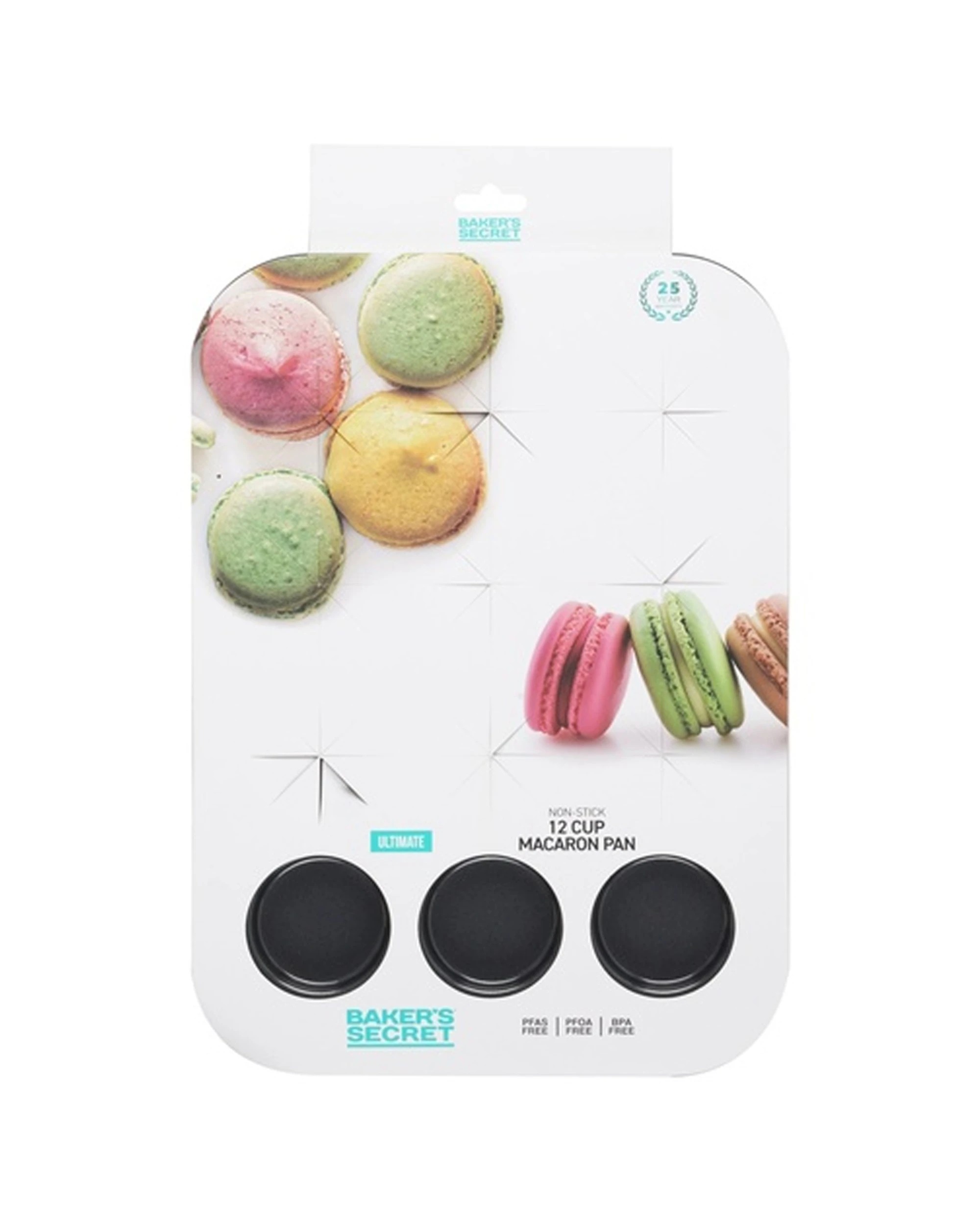 3 Bakers Secret Ultimate Non-Stick Macaron Pan 12 Cup Heavy Duty Even Heat, 3 of 3