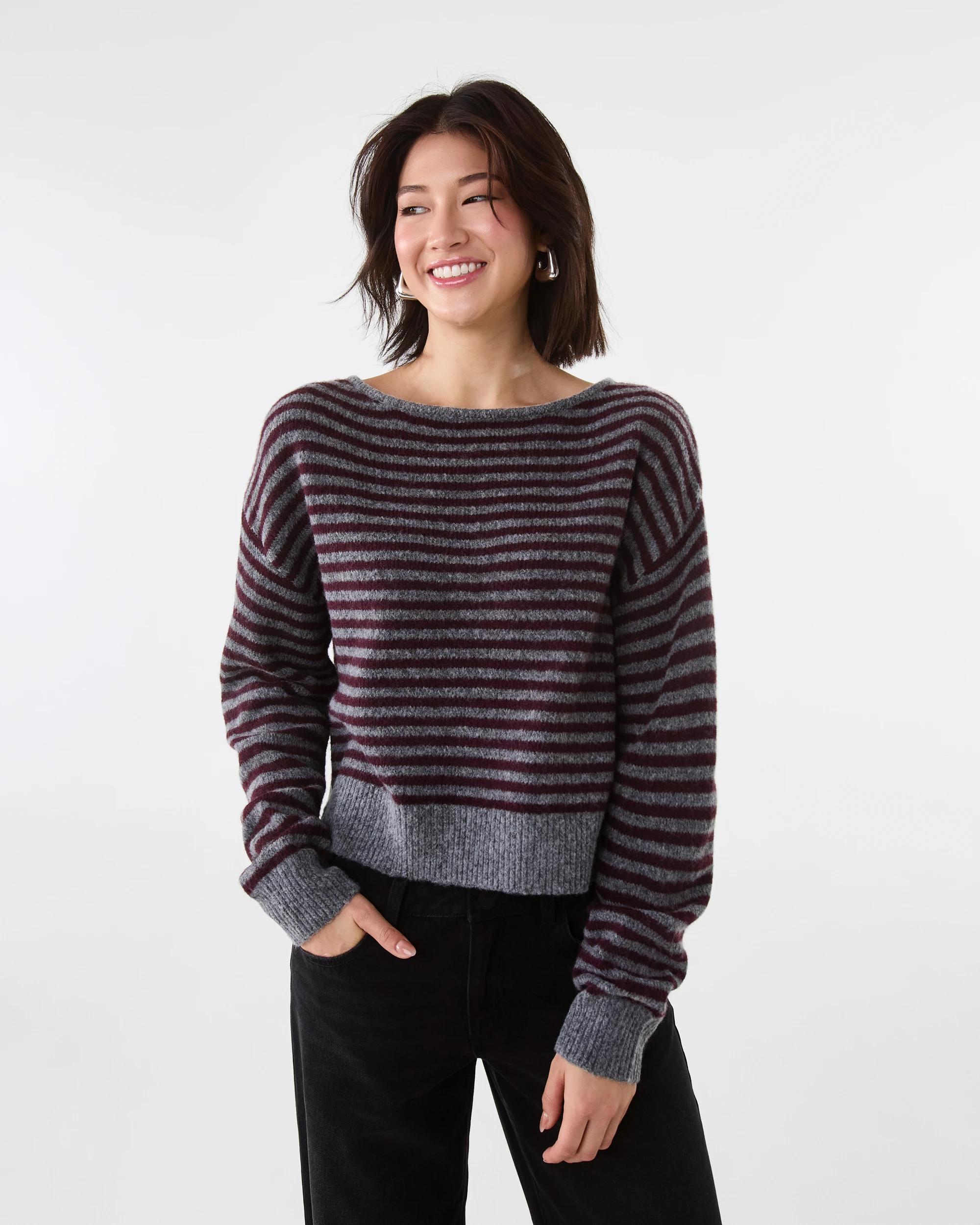 1 Boat Neck Knit Jumper Port Stp, 1 of 7