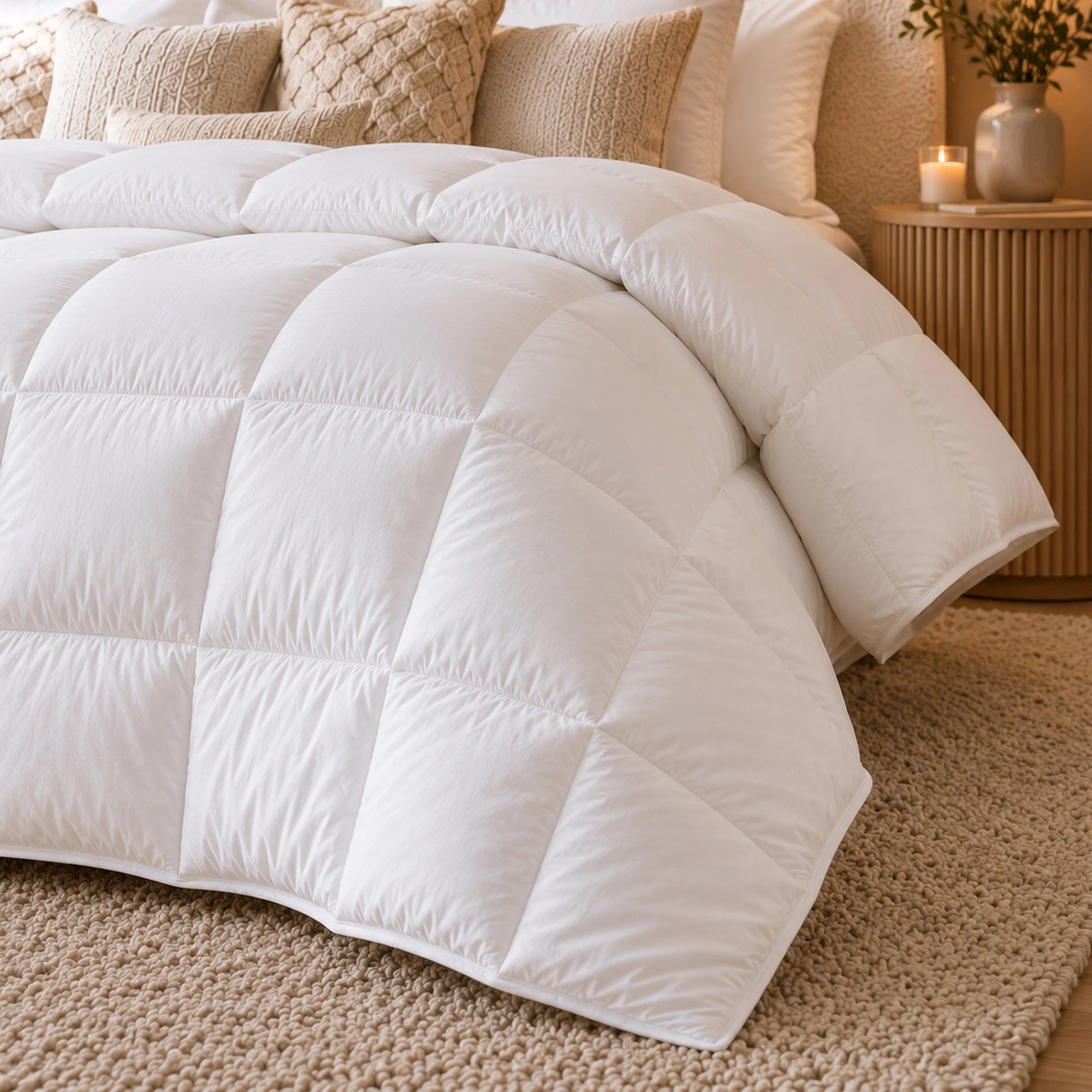 4 Royal Comfort 500GSM 100% Pure Wool Quilt Natural All-Seasons Duvet - Queen Bed - White, 4 of 4