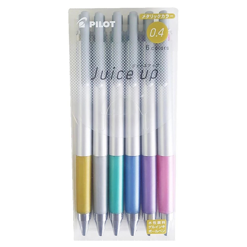 1 PILOT Juice Up Retractable Metallic Gel Pen 0.4mm 6 Pack, 1 of 5