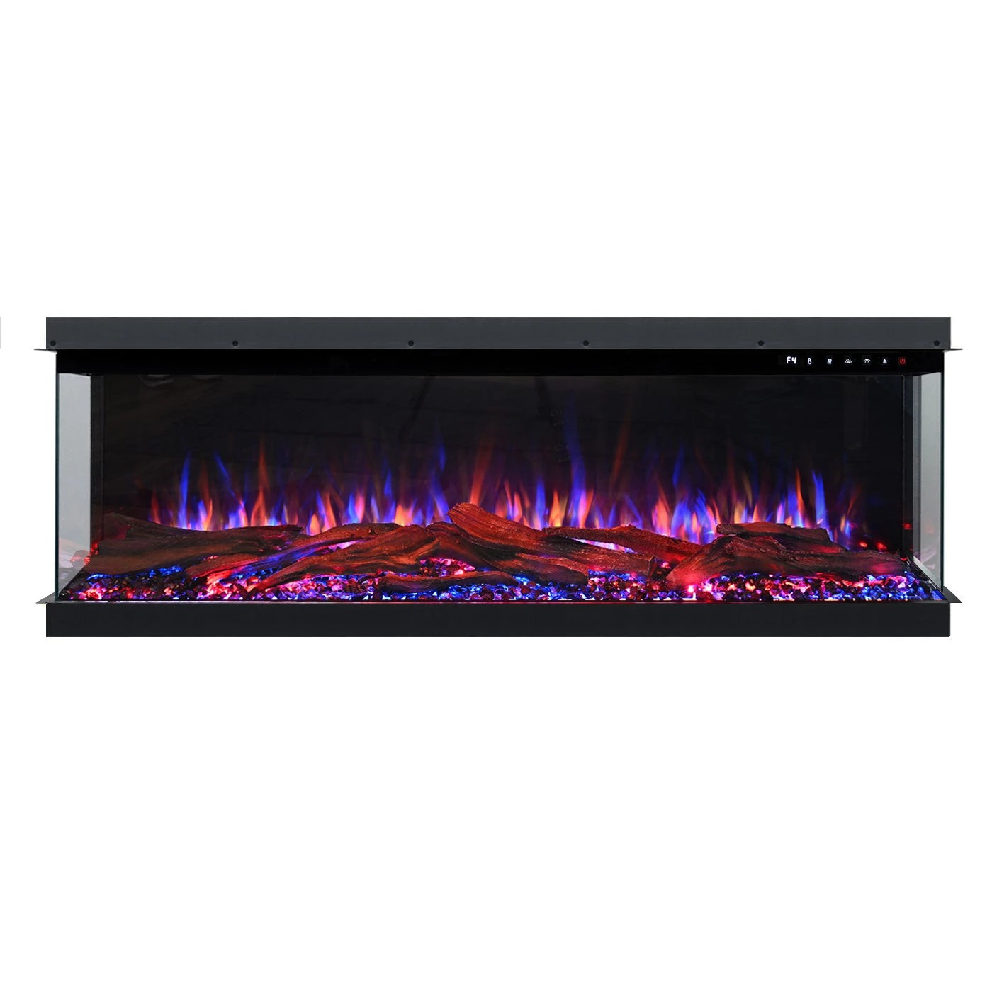 7 Moda Living Cascade 3-Sided 60 inch Extra Deep Electric Fireplace - Black, 7 of 7