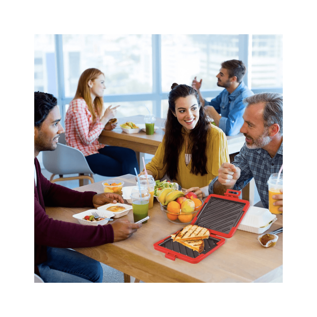 3 Eezee's Muncheez Microwave Toastie Maker Non-stick Sandwich Press Red 18cm
 - Red, 3 of 8