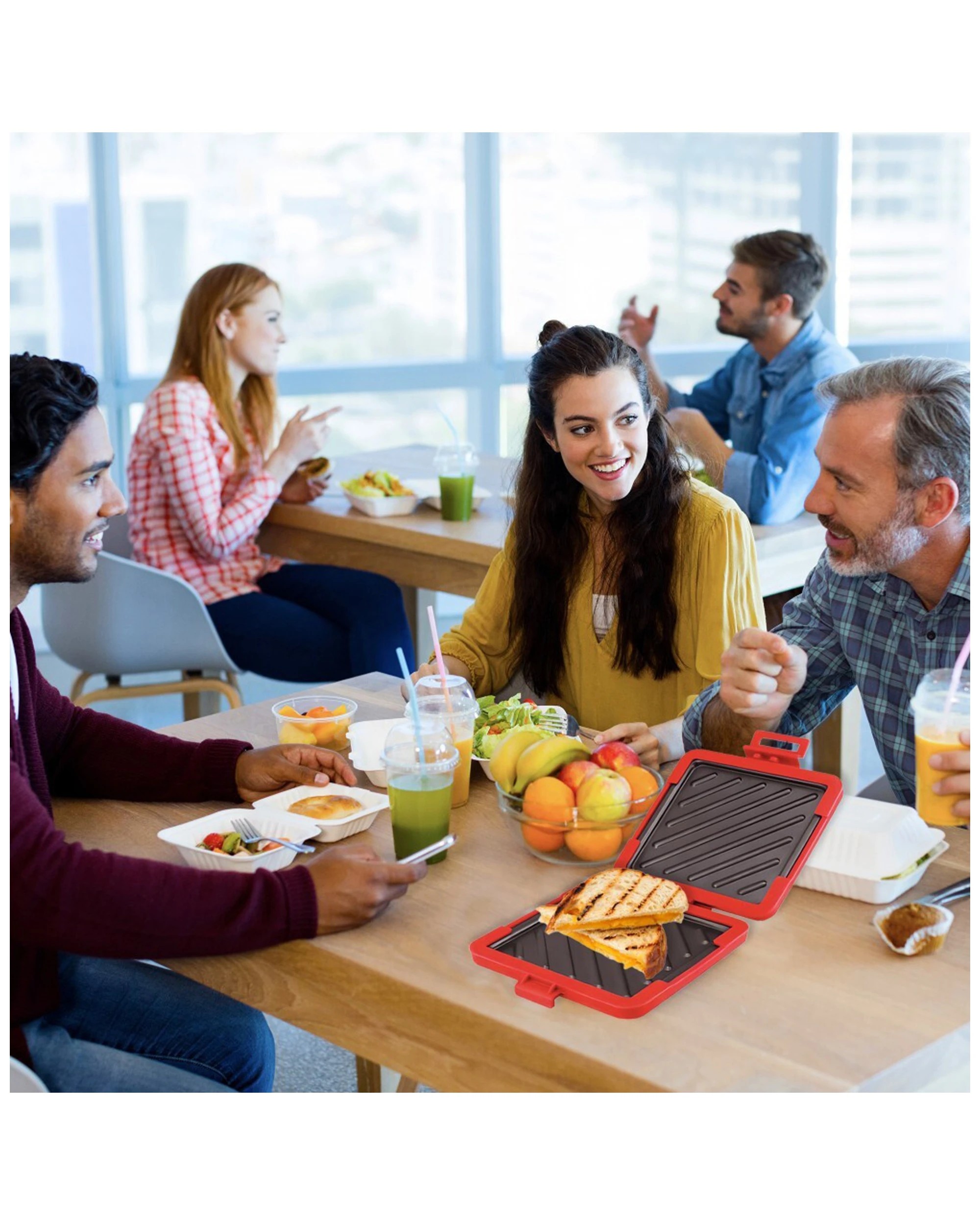 3 Eezee's Muncheez Microwave Toastie Maker Non-stick Sandwich Press Red 18cm
 - Red, 3 of 8