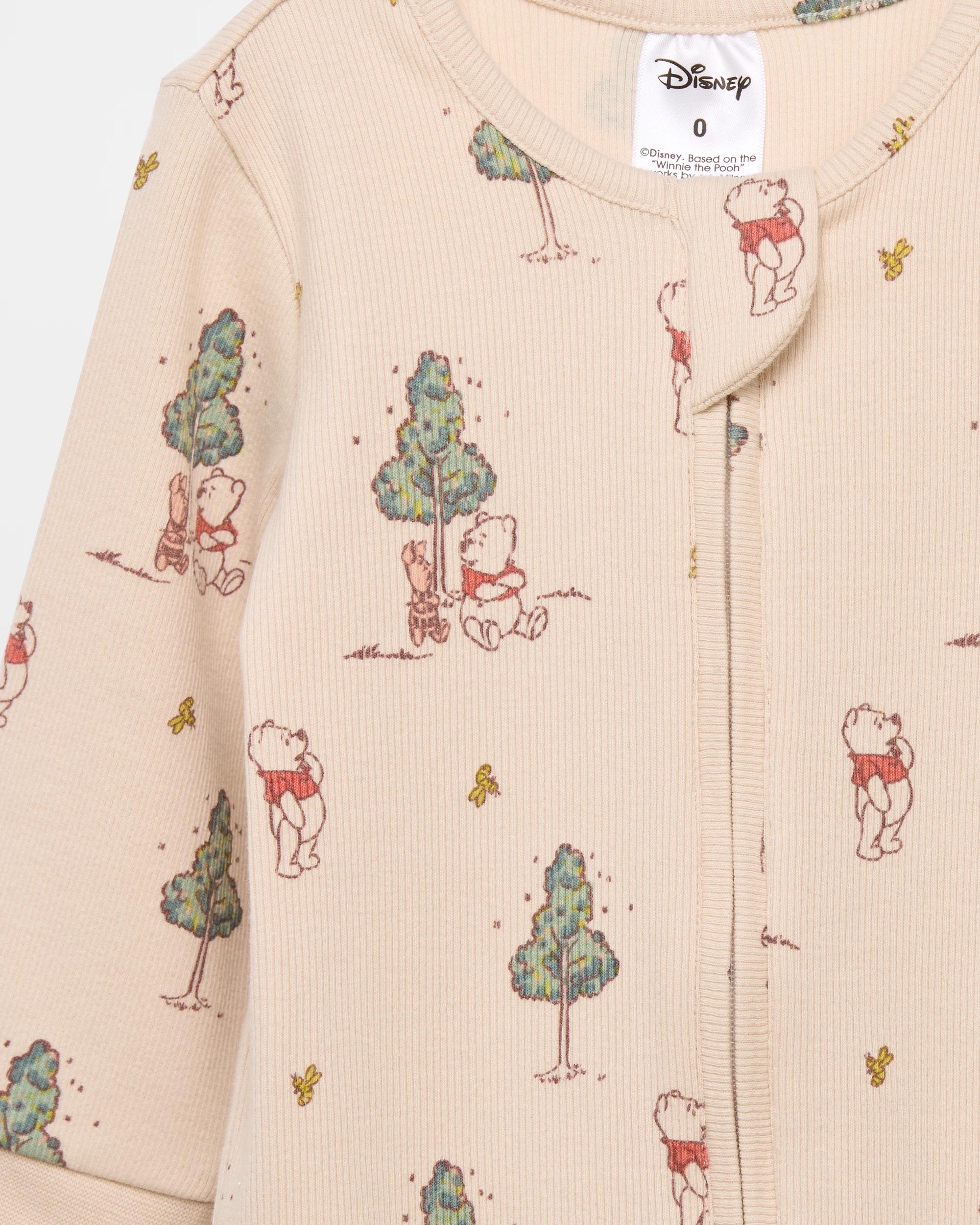 2 Baby Disney Organic Cotton Print Zip Coverall WINNIE THE POOH, 2 of 2