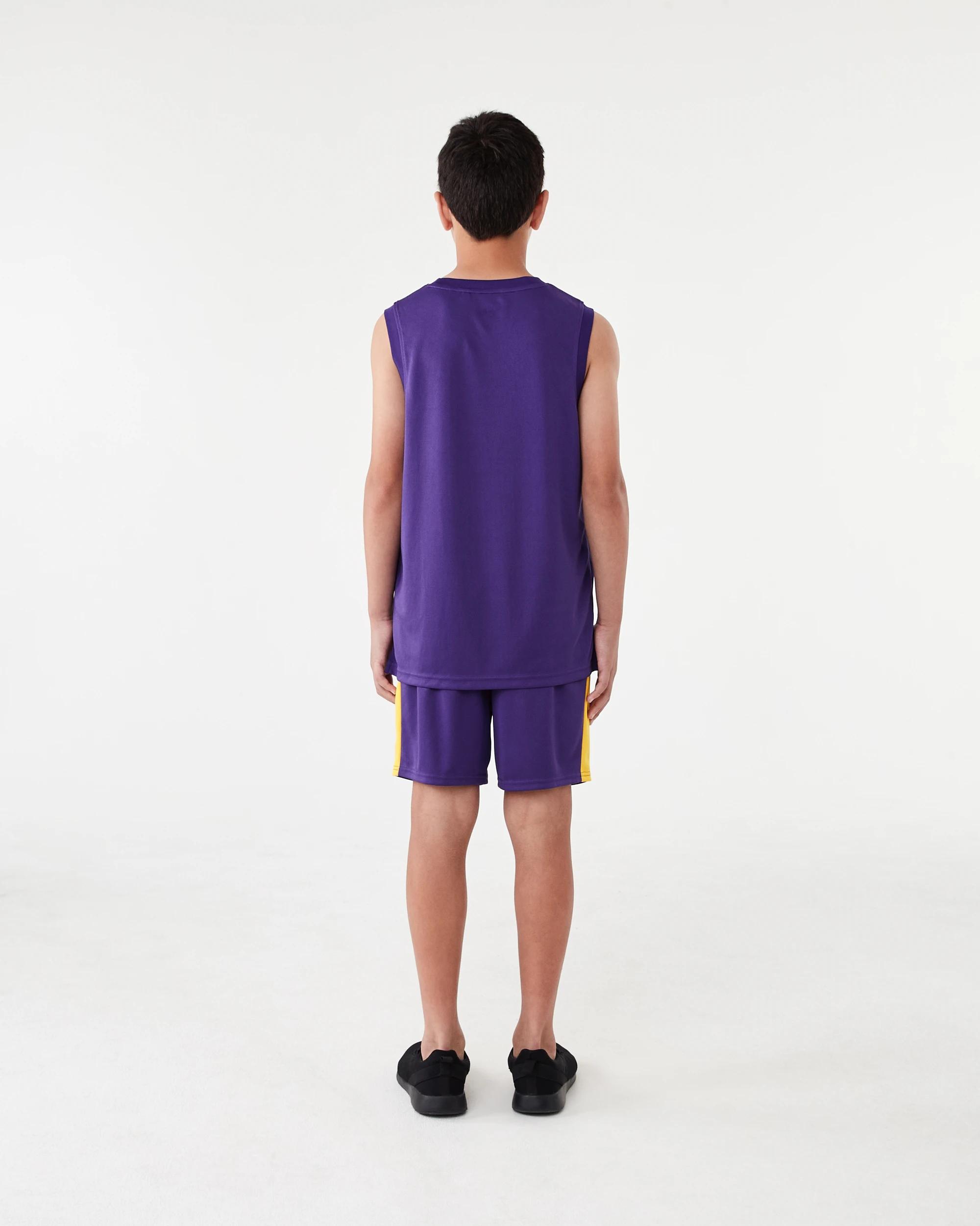 8 Official NBA Kids Mesh Tank PURPLE LAKERS, 8 of 8