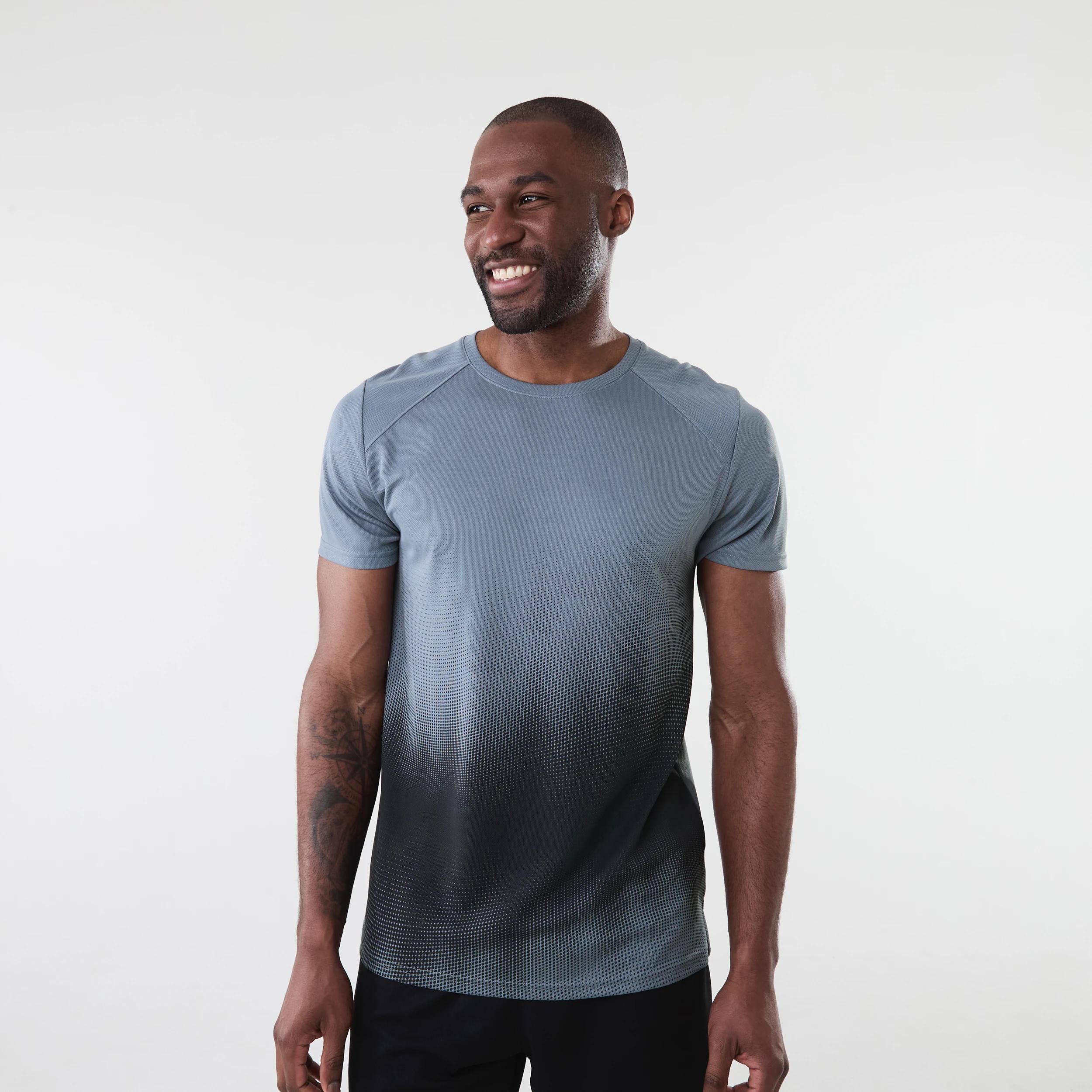 1 Active Mens Printed T-shirt HIGHGROUND BLUE, 1 of 6