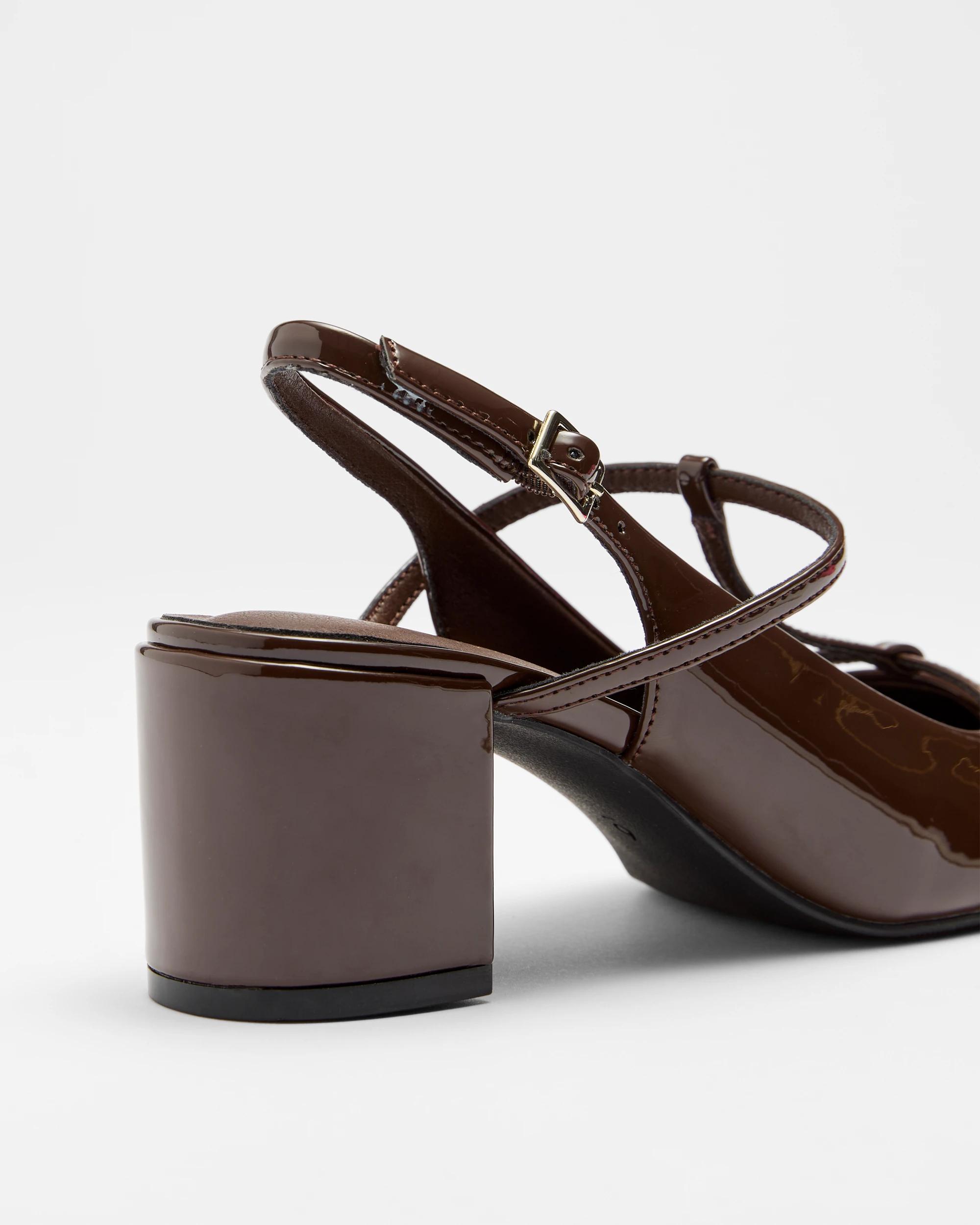 2 Target Womens T-bar Point Block Heel - Darla Ii DARK BROWN PATENT, 2 of 3