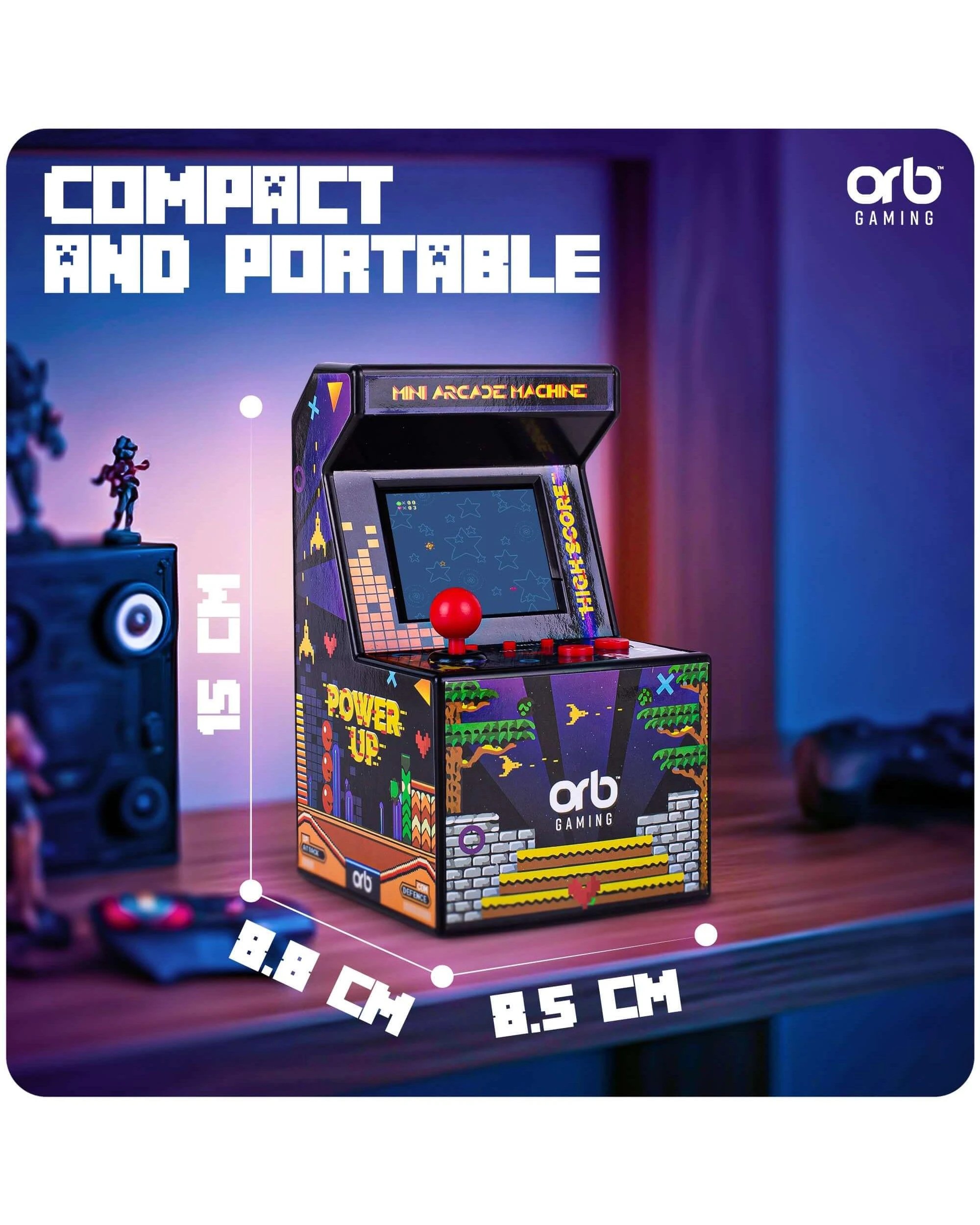 5 Thumbs Up! Orb Retro Mini Arcade Machine, 5 of 7