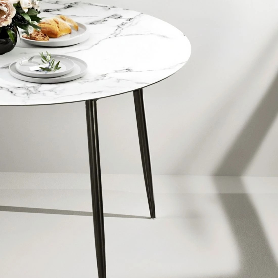 5 1 Artiss Dining Table and 4 Chairs Set Marble - Multi, 5 of 6