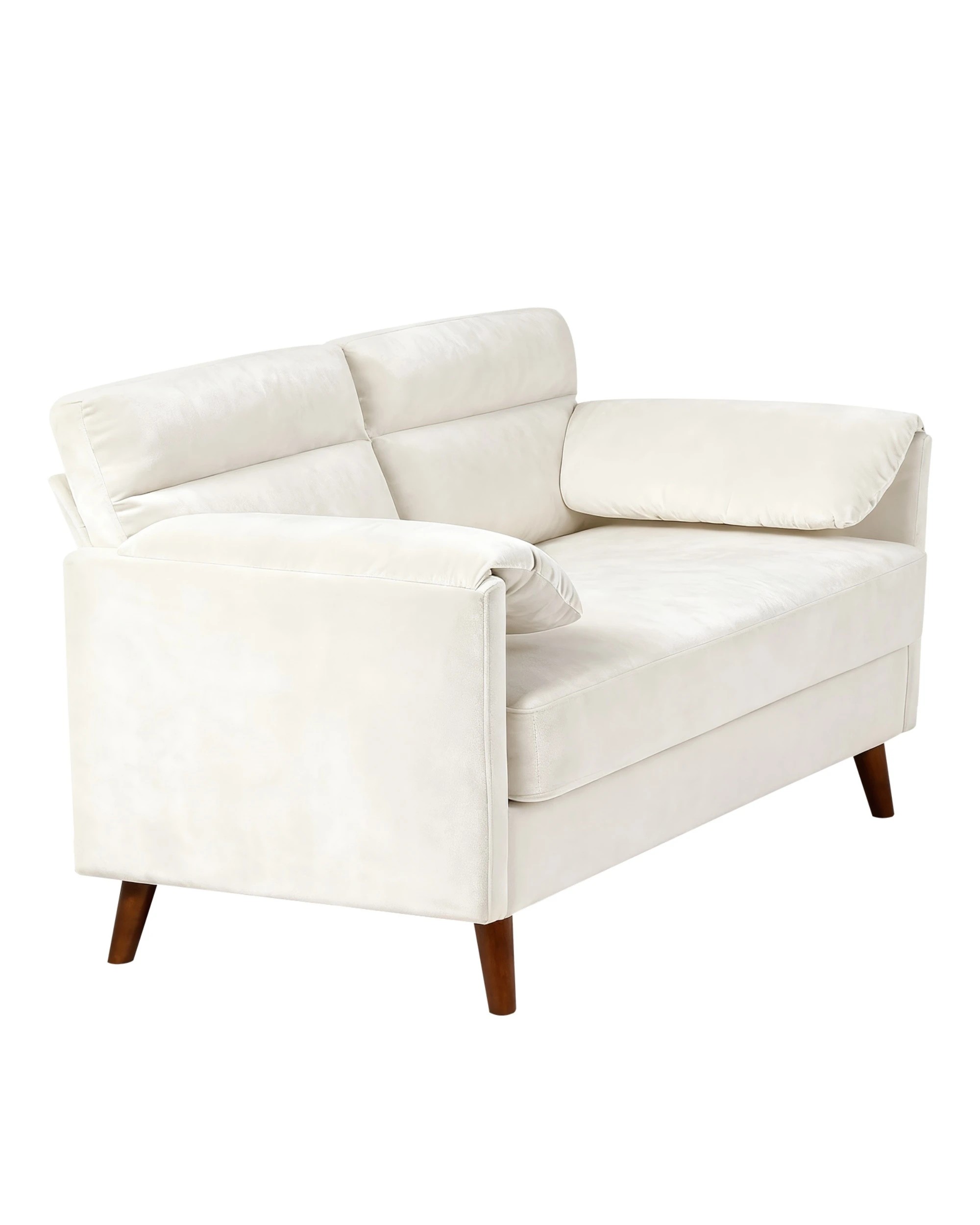 6 Advwin 2-Seater Sofa 120cm Love Seat Velvet Fabric Small Loveseat Sofa Couch for Compact Small Space, 6 of 9