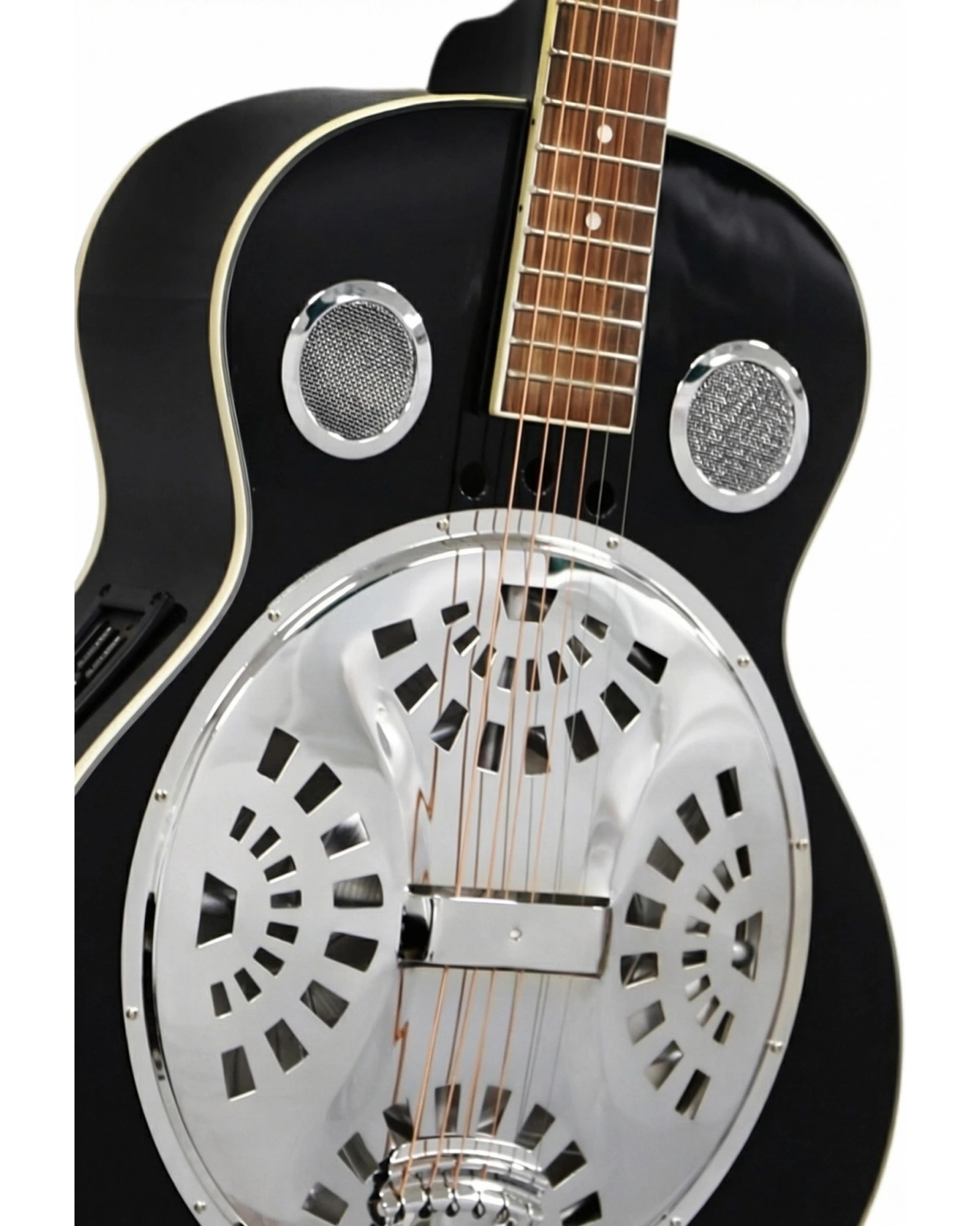 3 Karrera 40in Resonator Guitar - Black, 3 of 6