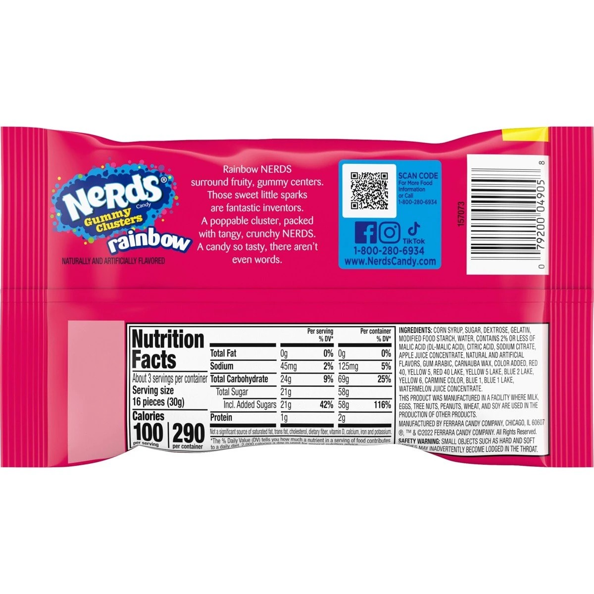 2 Nerds Rainbow Gummy Clusters Share Pouch 85g, 2 of 2
