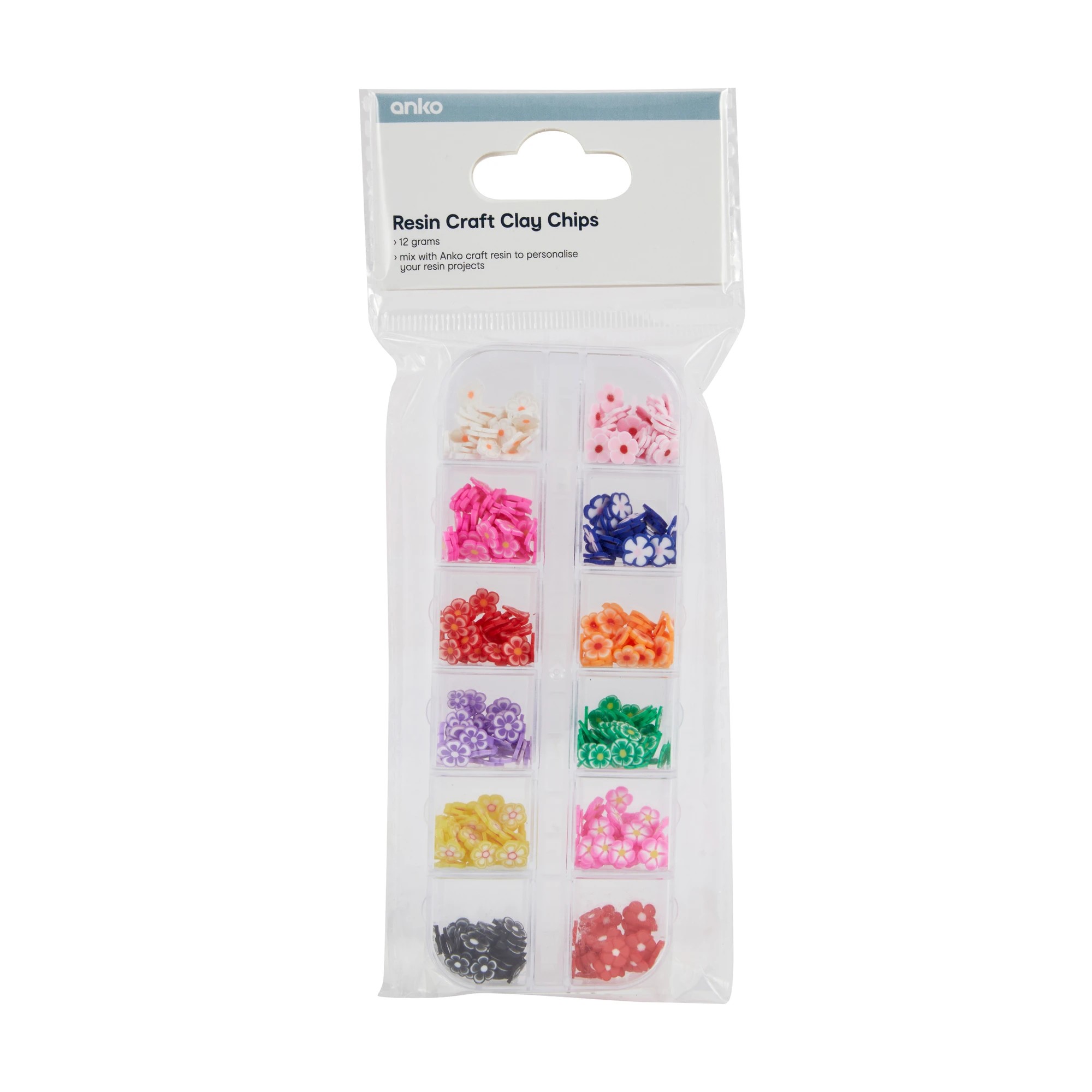 1 Resin Craft Clay Chips - Flower, 1 of 2