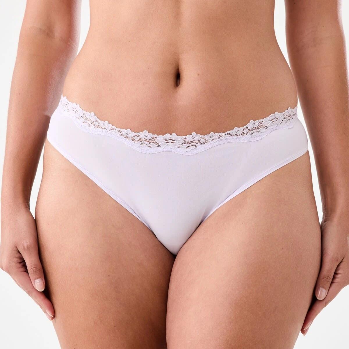 6 3 Pack Super Soft Lace Bikini Briefs LAVENDER FLORAL, MIDNIGHT, LILY LAVENDER, 6 of 9