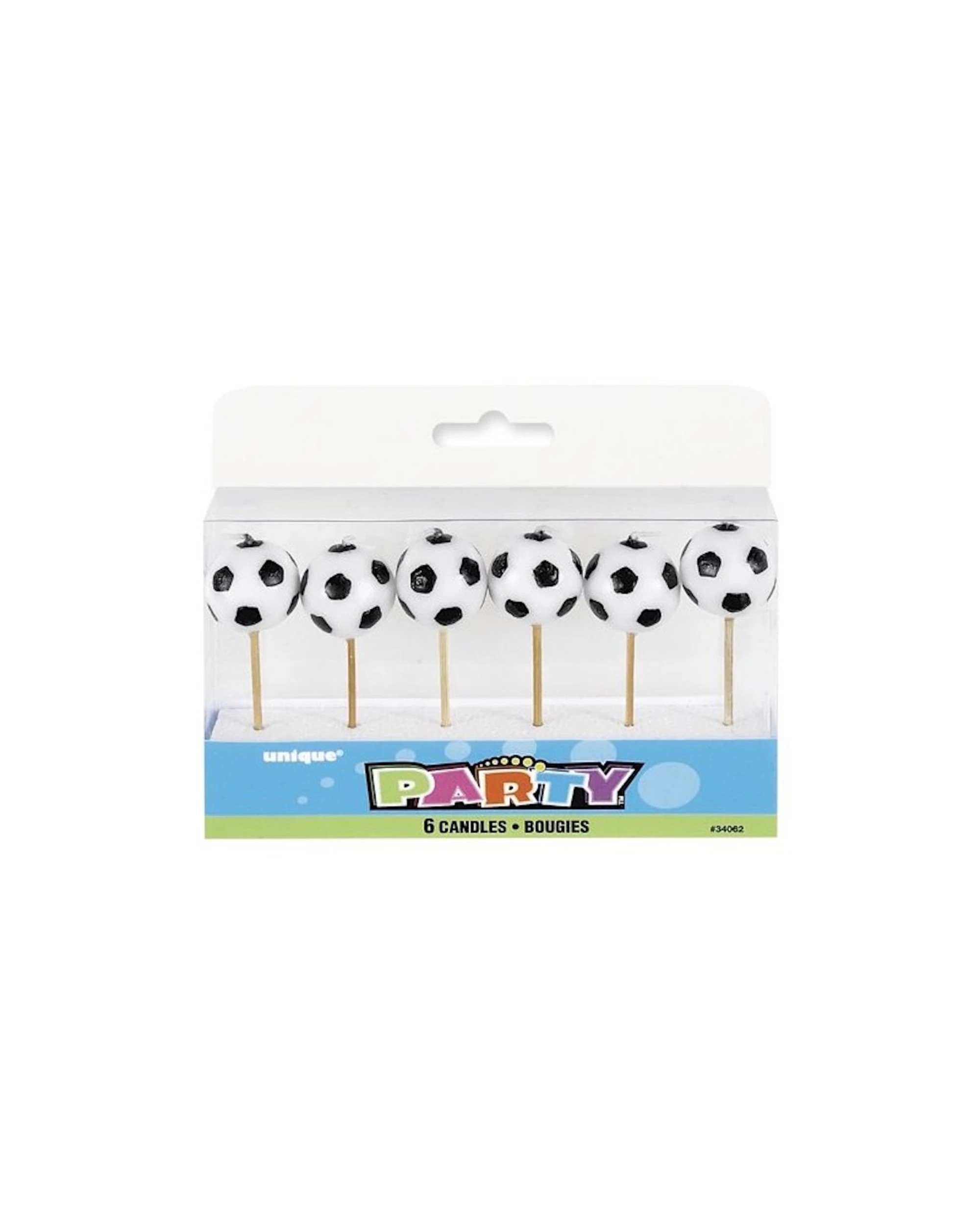1 Unique Soccer Ball Candles Set of 6, 1 of 1