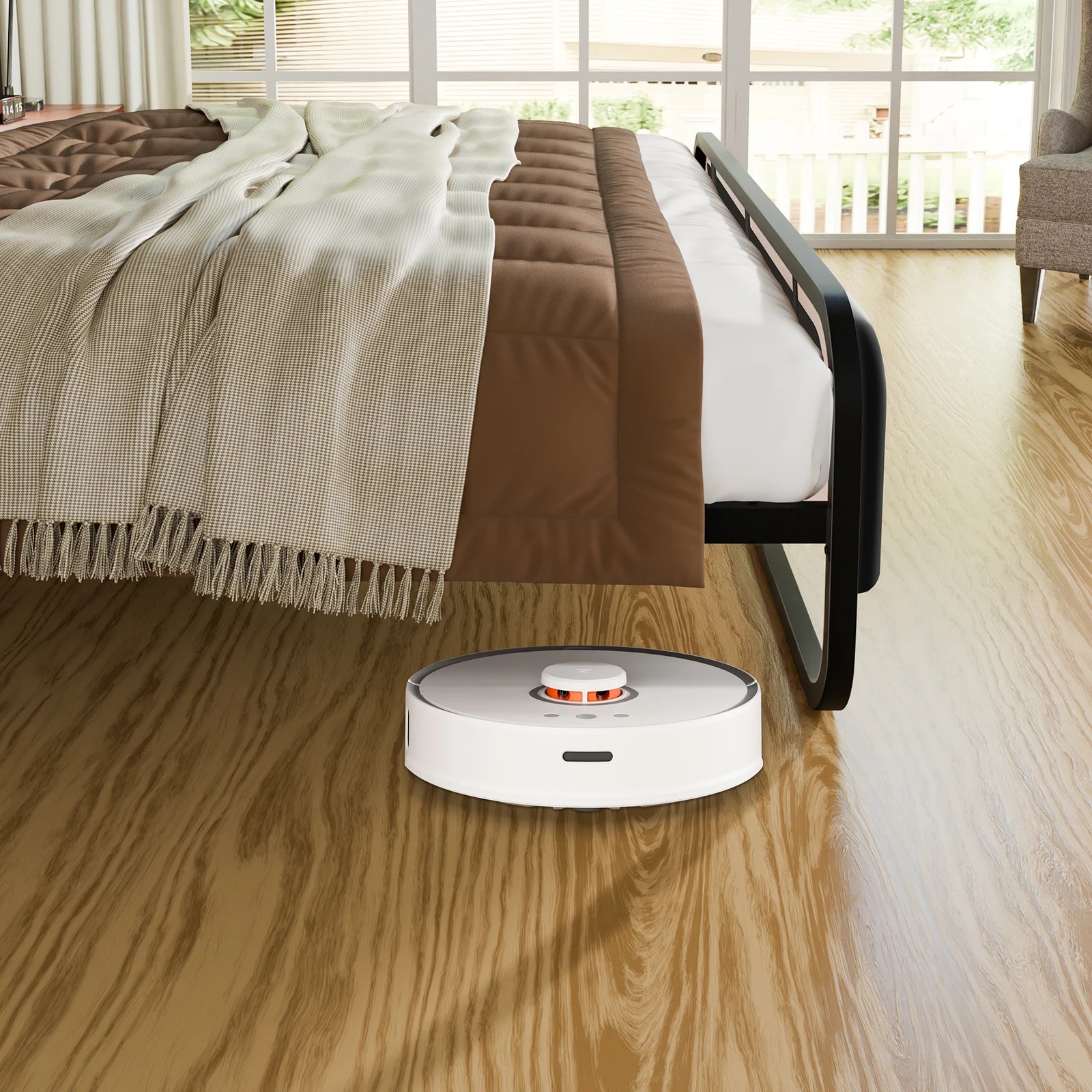 3 Alfordson Metal Bed Frame Double Size Upholstered Headboard Leather Madge - Black, 3 of 10