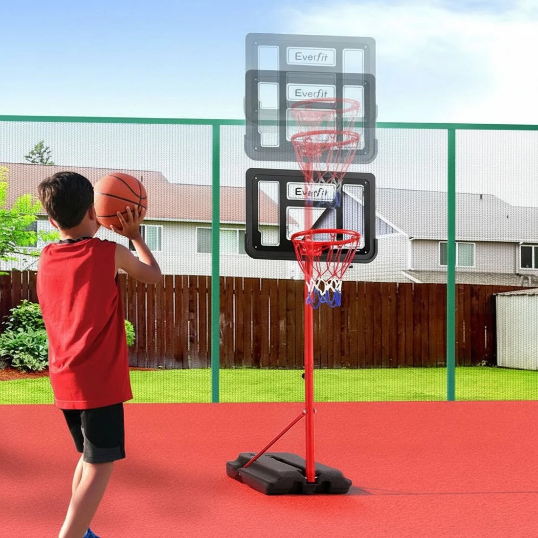 5 Everfit 1.6M Kids Basketball Hoop Stand System Portable - Multi, 5 of 7