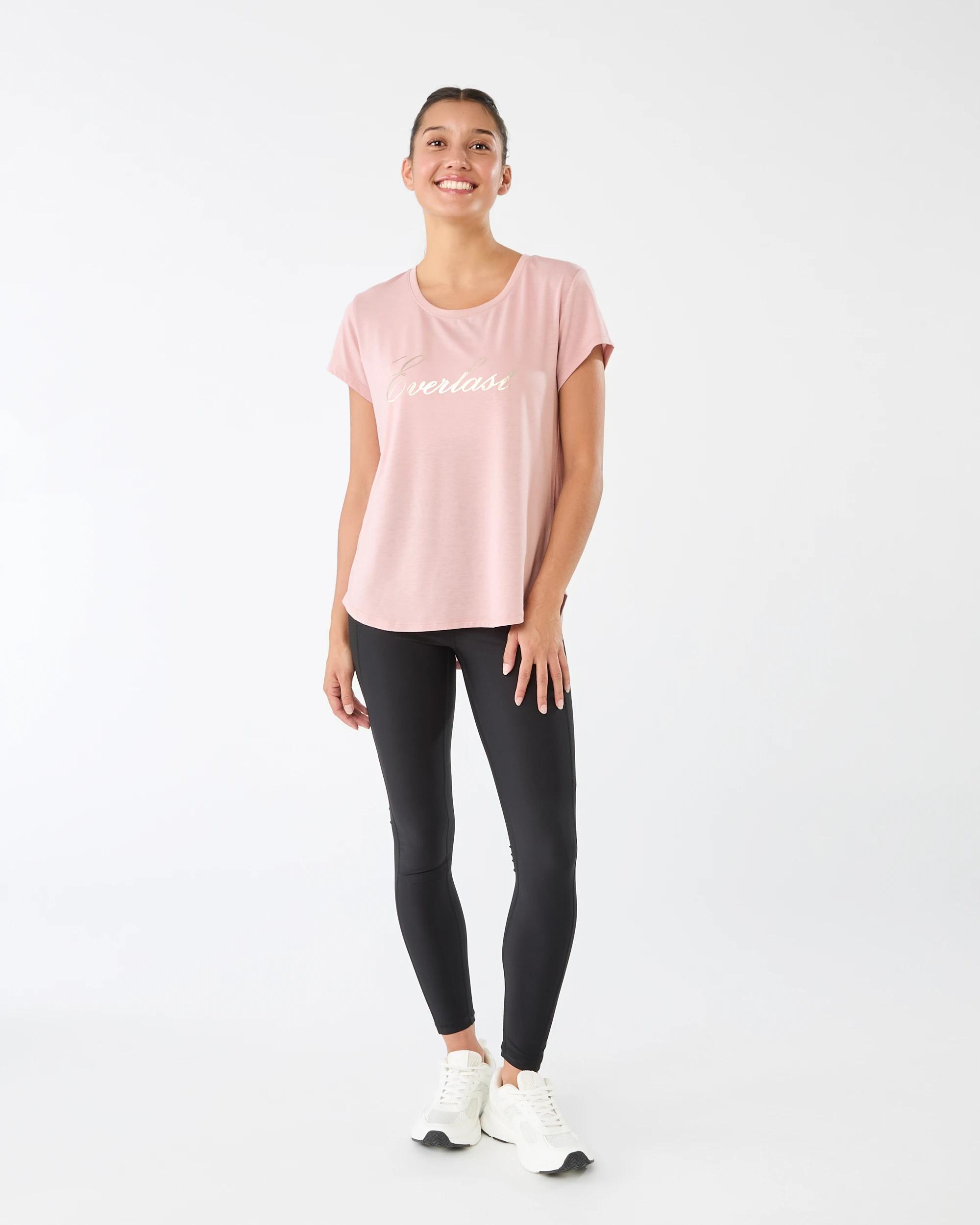 7 Everlast Womens Scoop Neck T-shirt Blush, 7 of 8