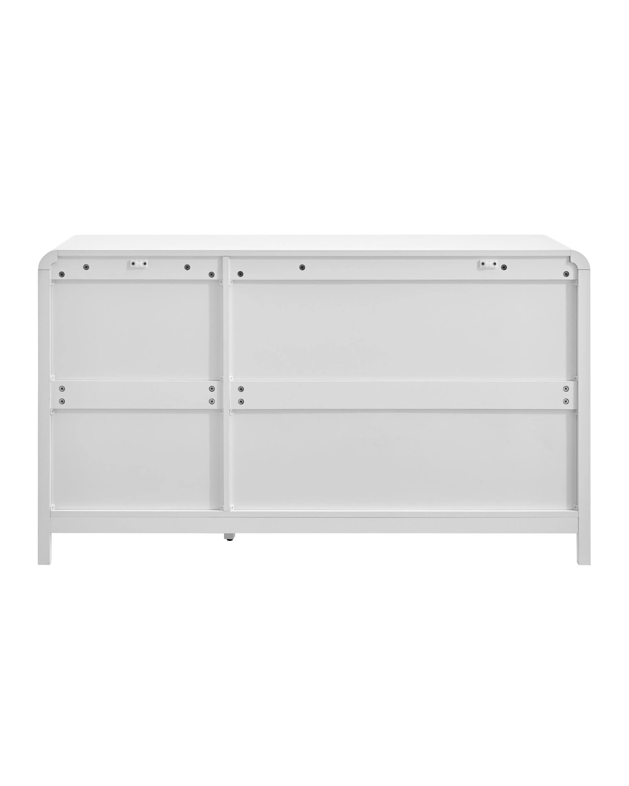 5 Kodu Rounded Look Buffet Sideboard Cabinet 3 Doors - White, 5 of 10