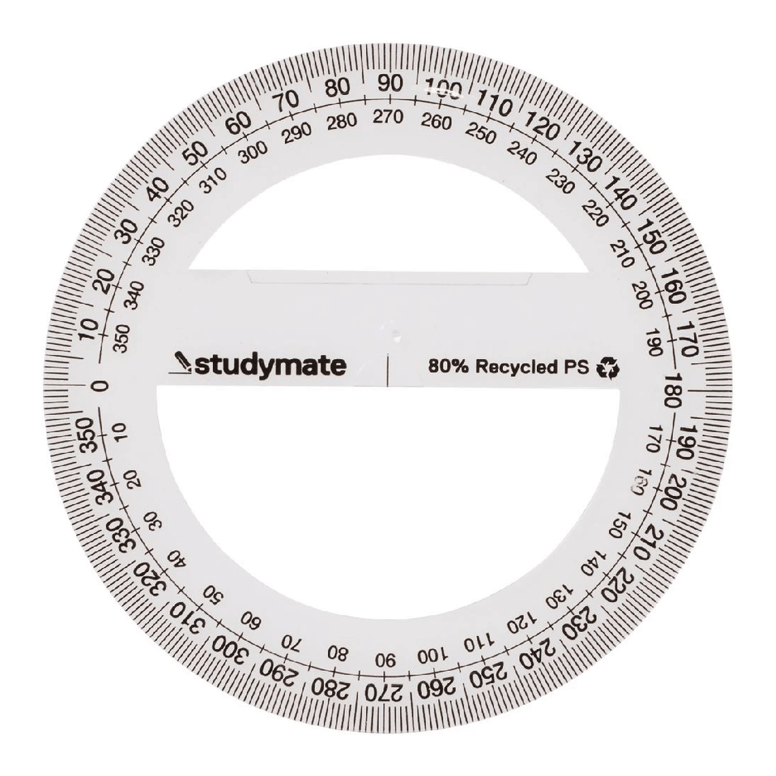 1 Studymate 10cm 360 Degree Protractor, 1 of 2